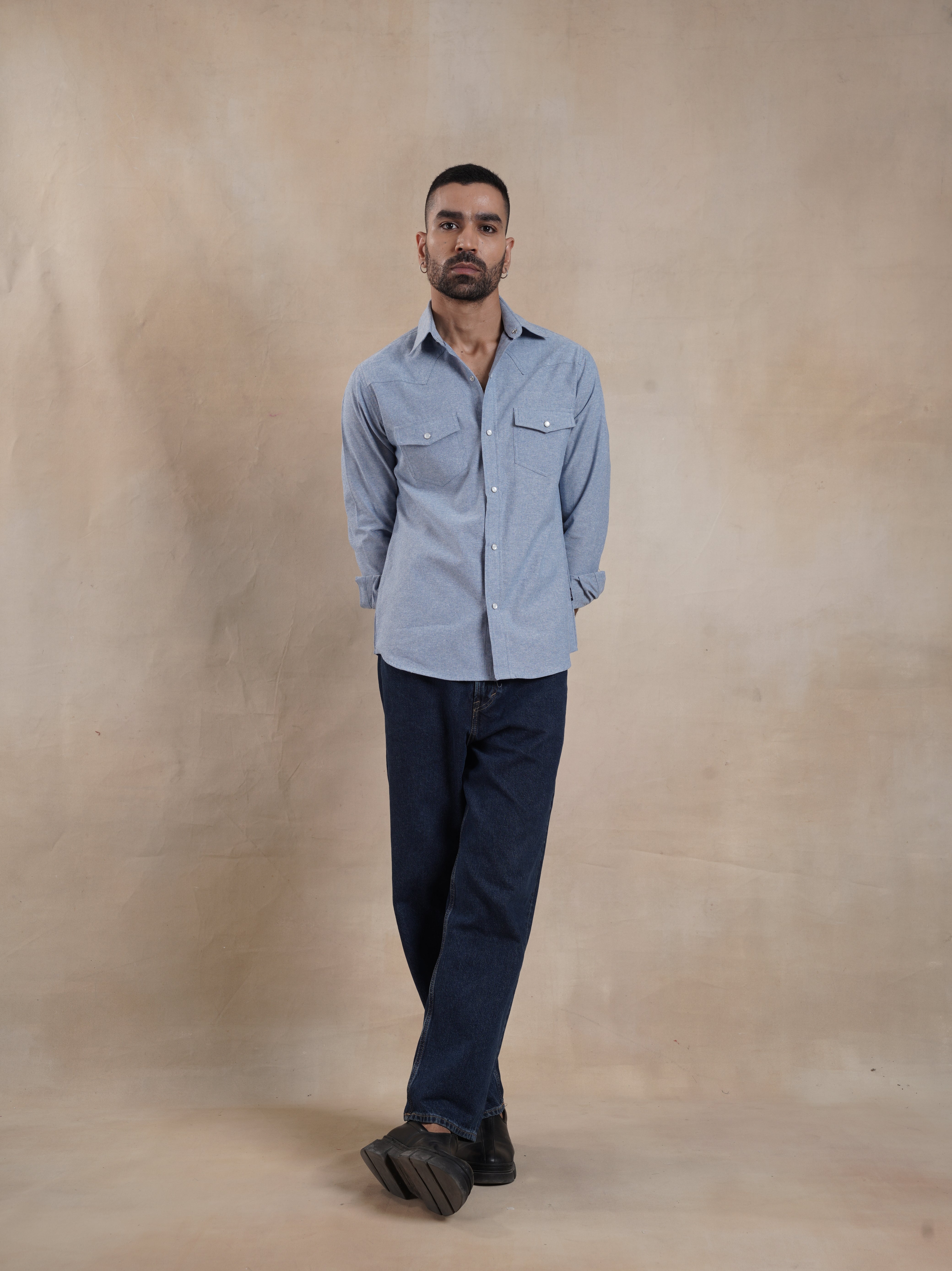 Men's Chambray Western Shirt