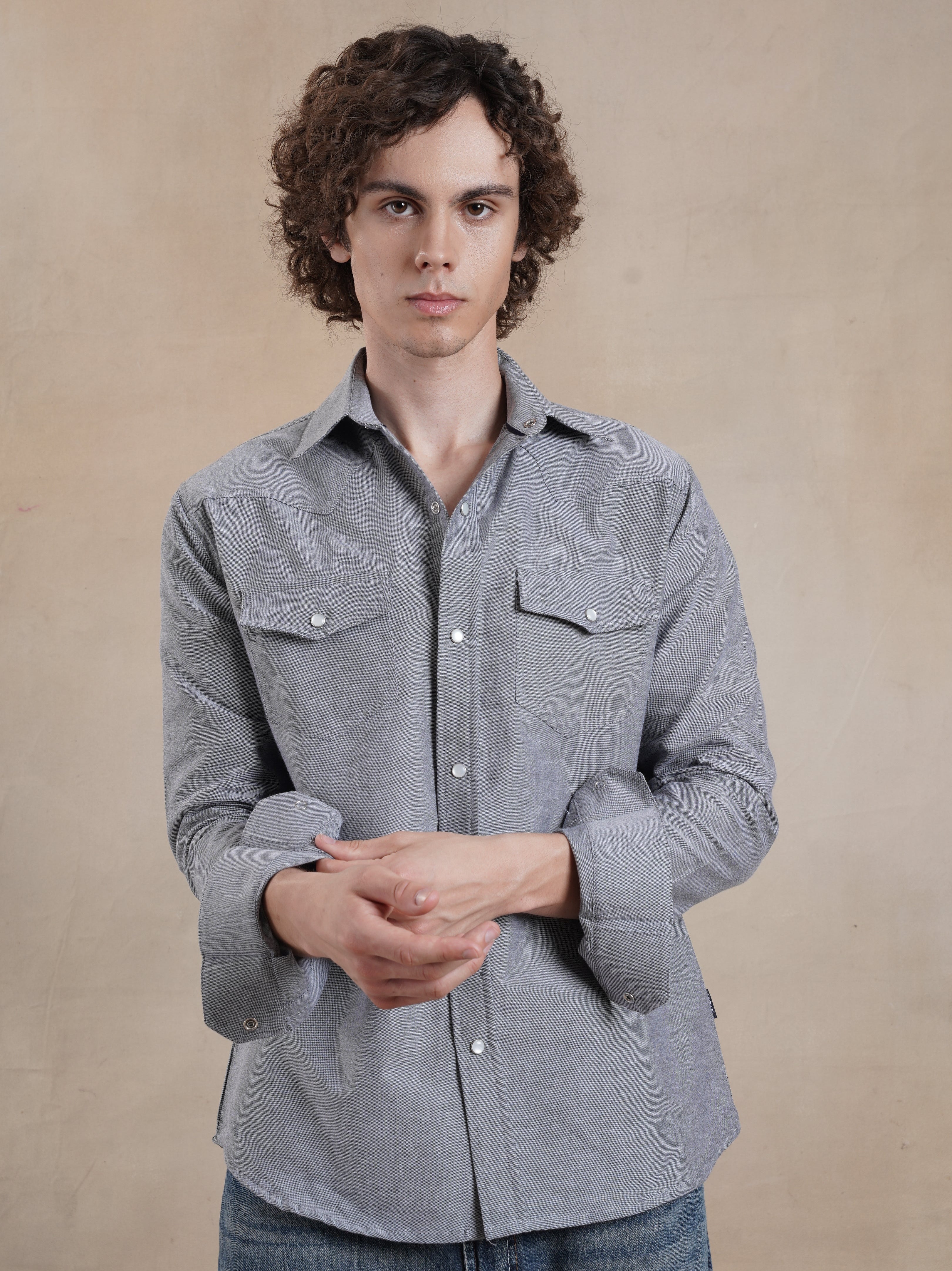 Men's Chambray Western Shirt