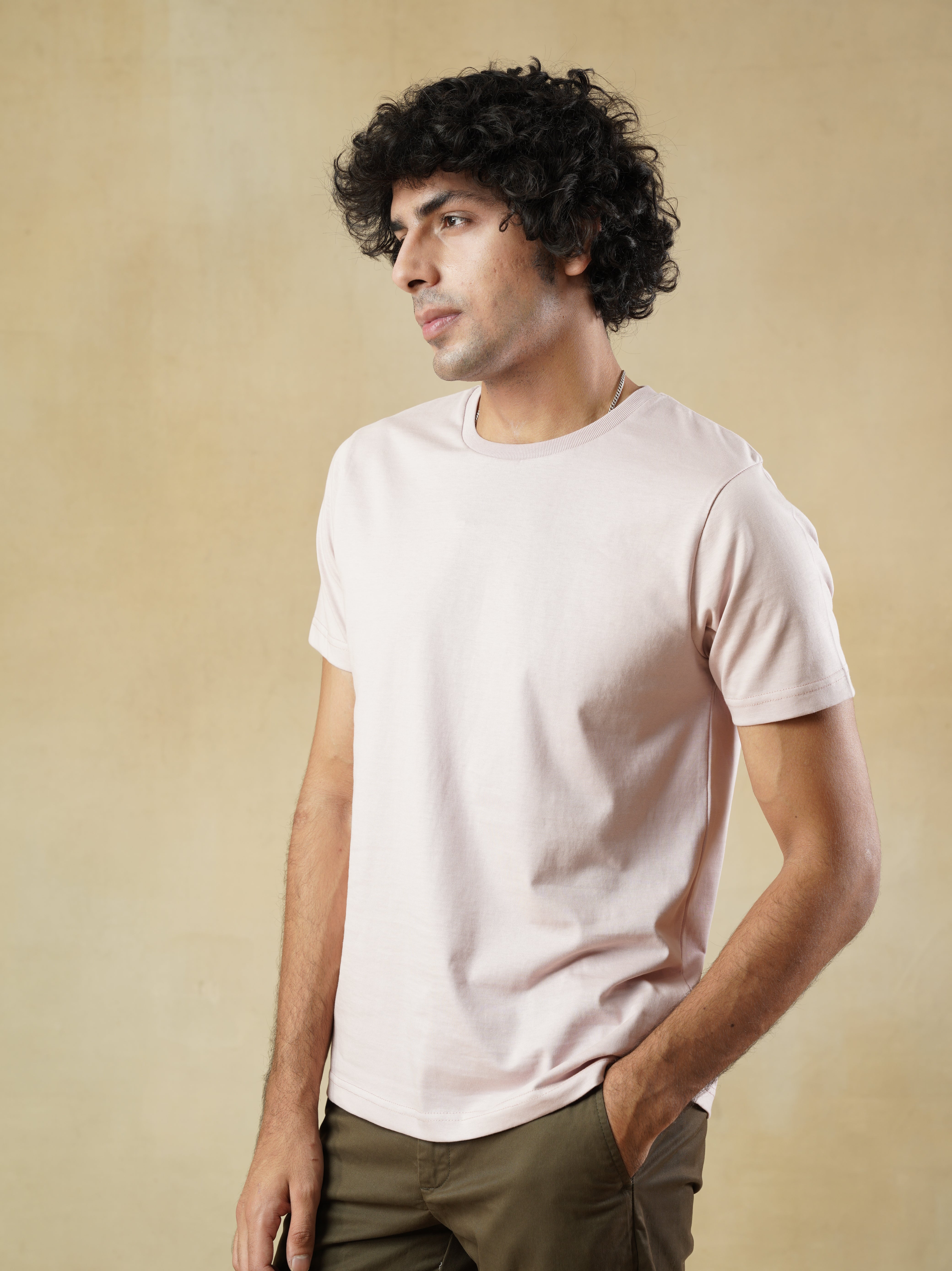 Men’s Pink Crewneck T-Shirt