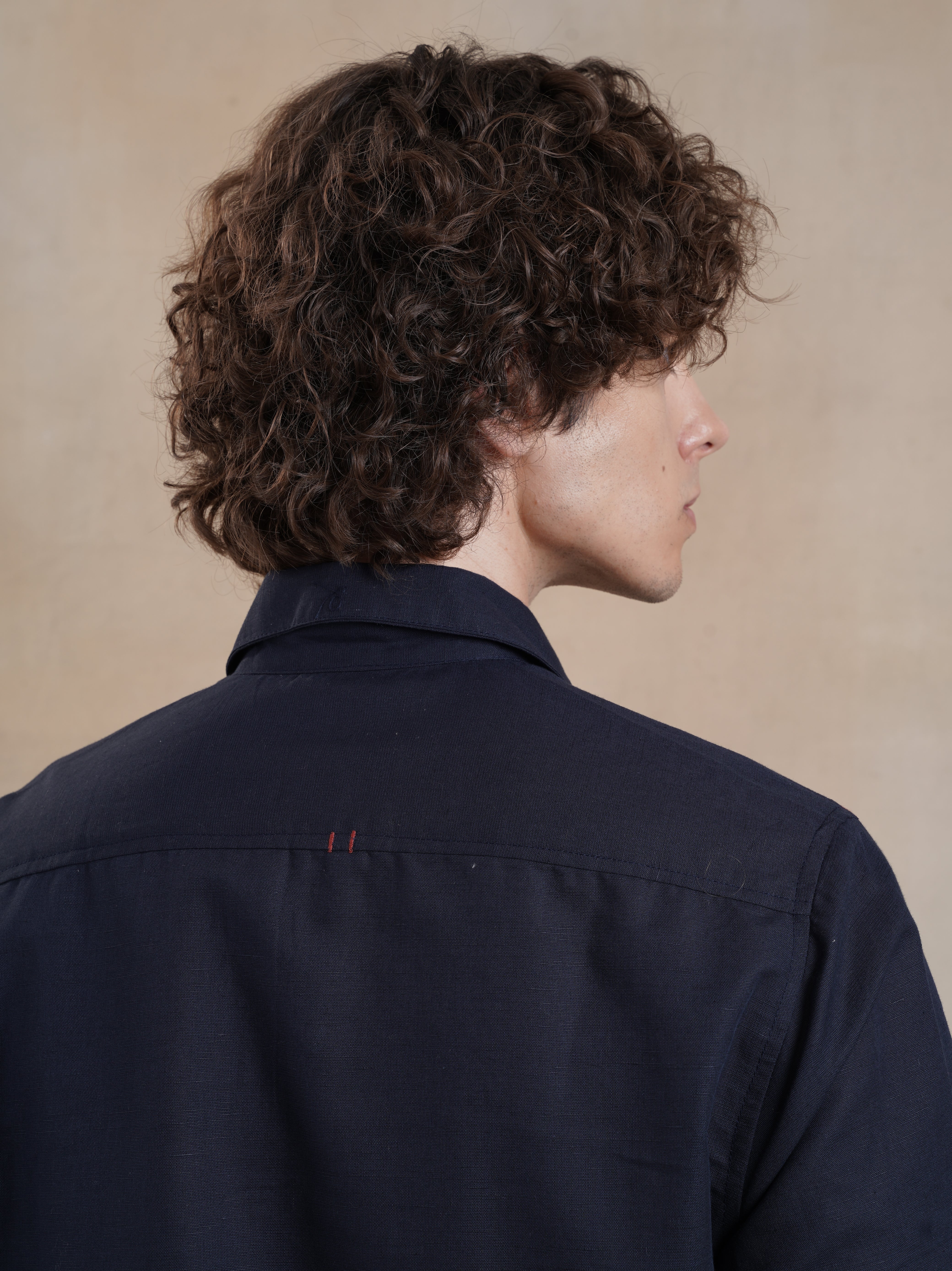 Men's Double Pocket Contrast Bartack Shirt