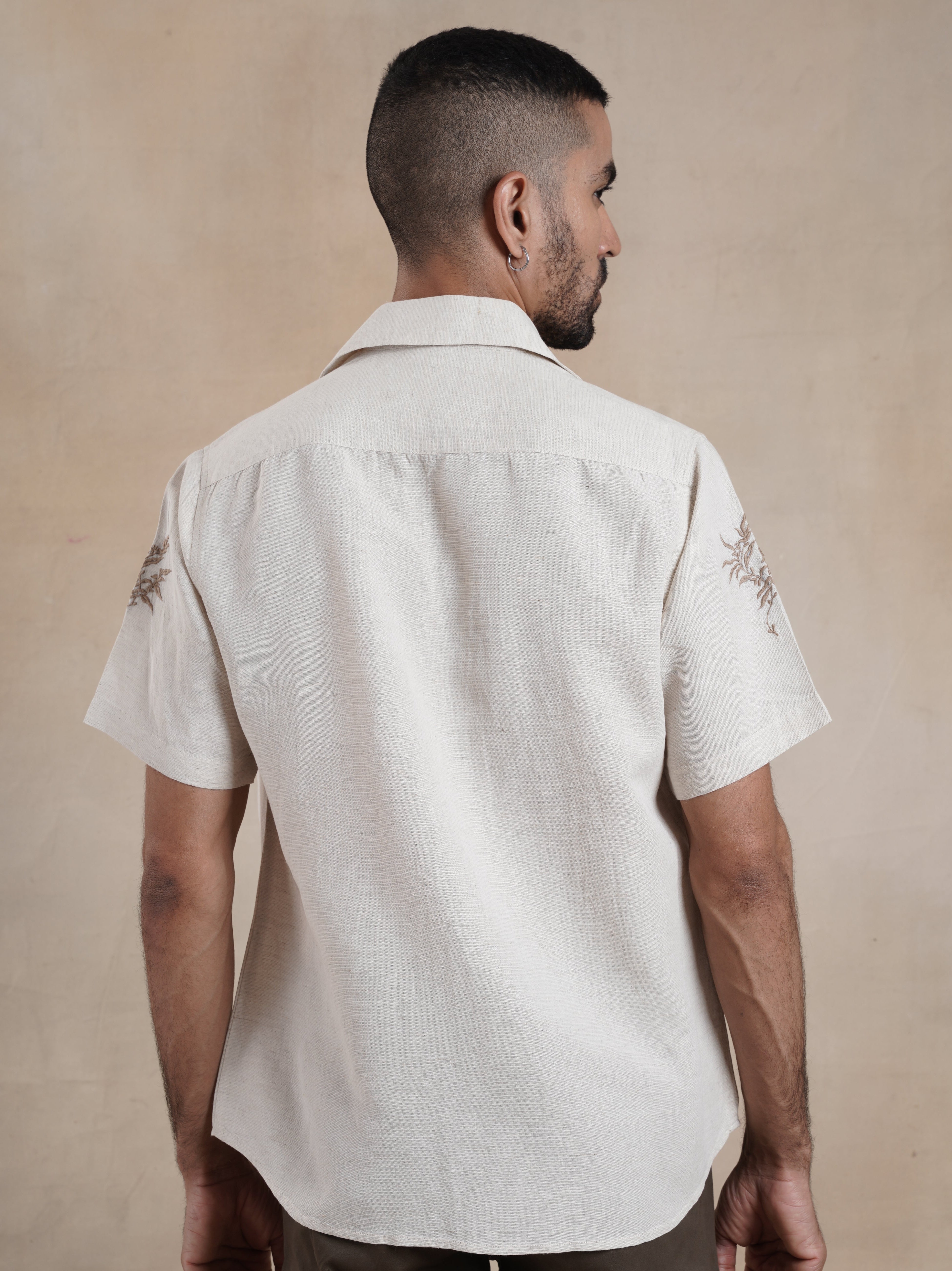 Men's Embroidered Resort Collar Shirt