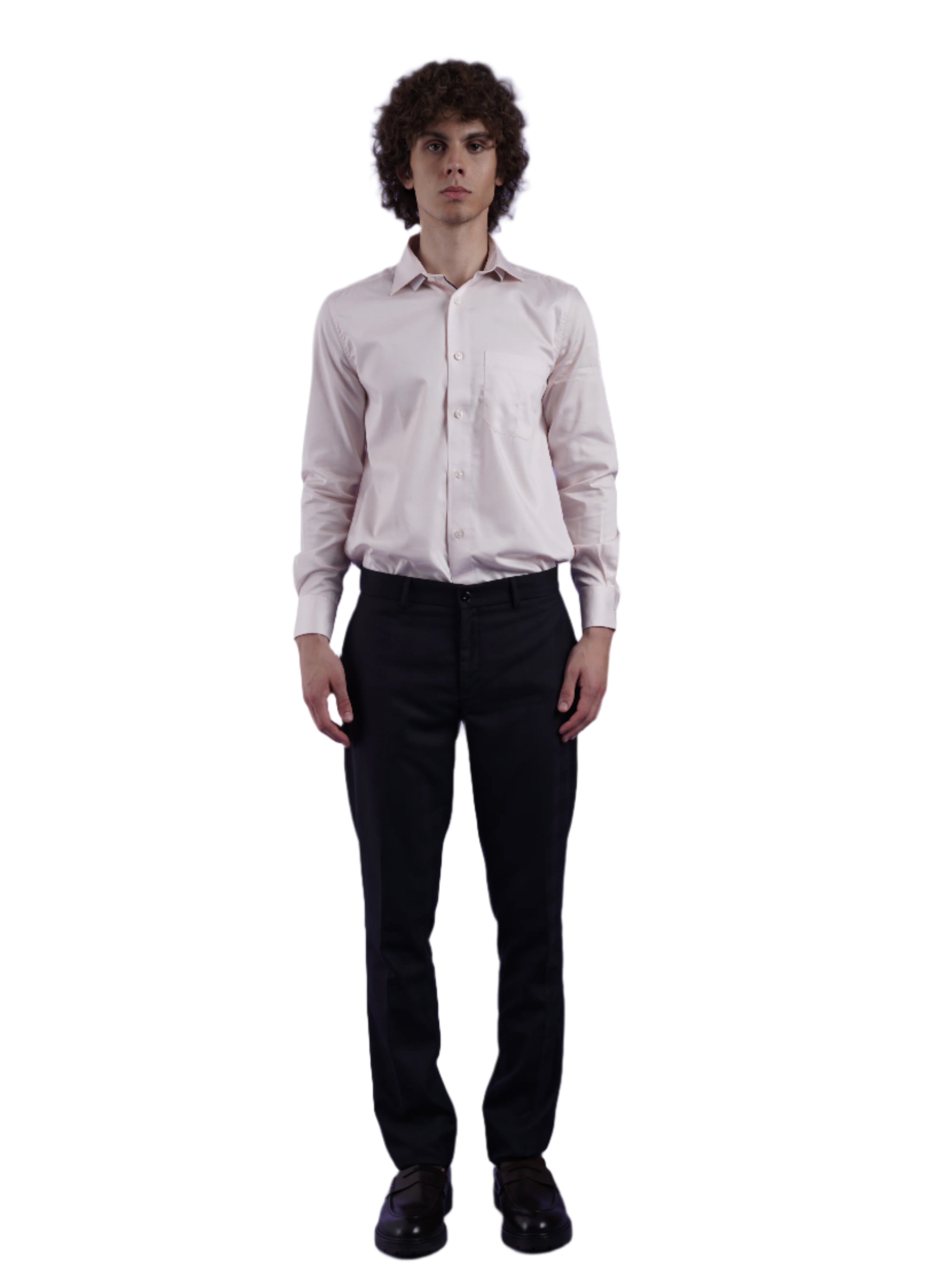 Men's Pink Formal Full Sleeves Shirt