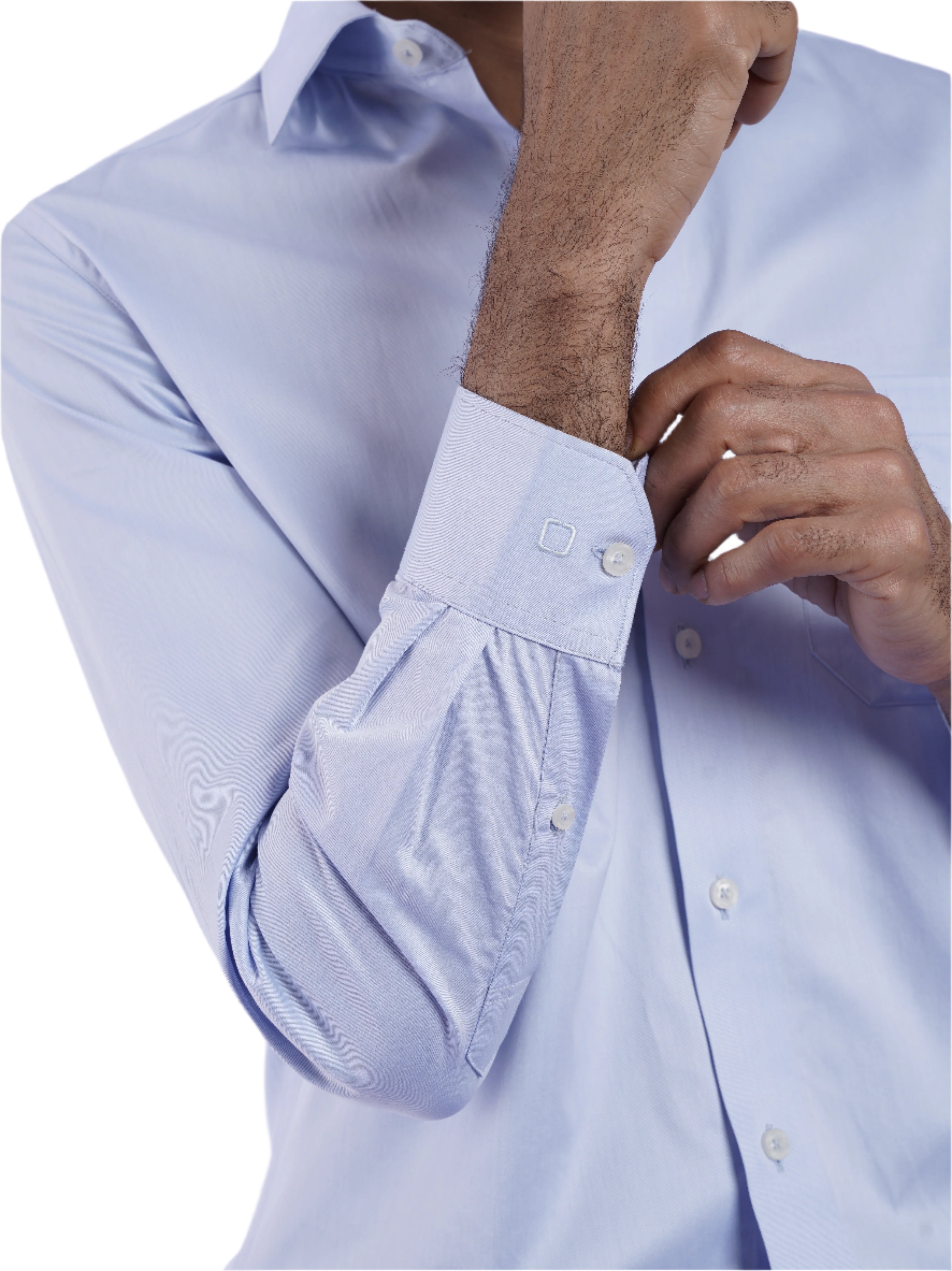 Men's Solid Blue Formal Full Sleeves Shirt
