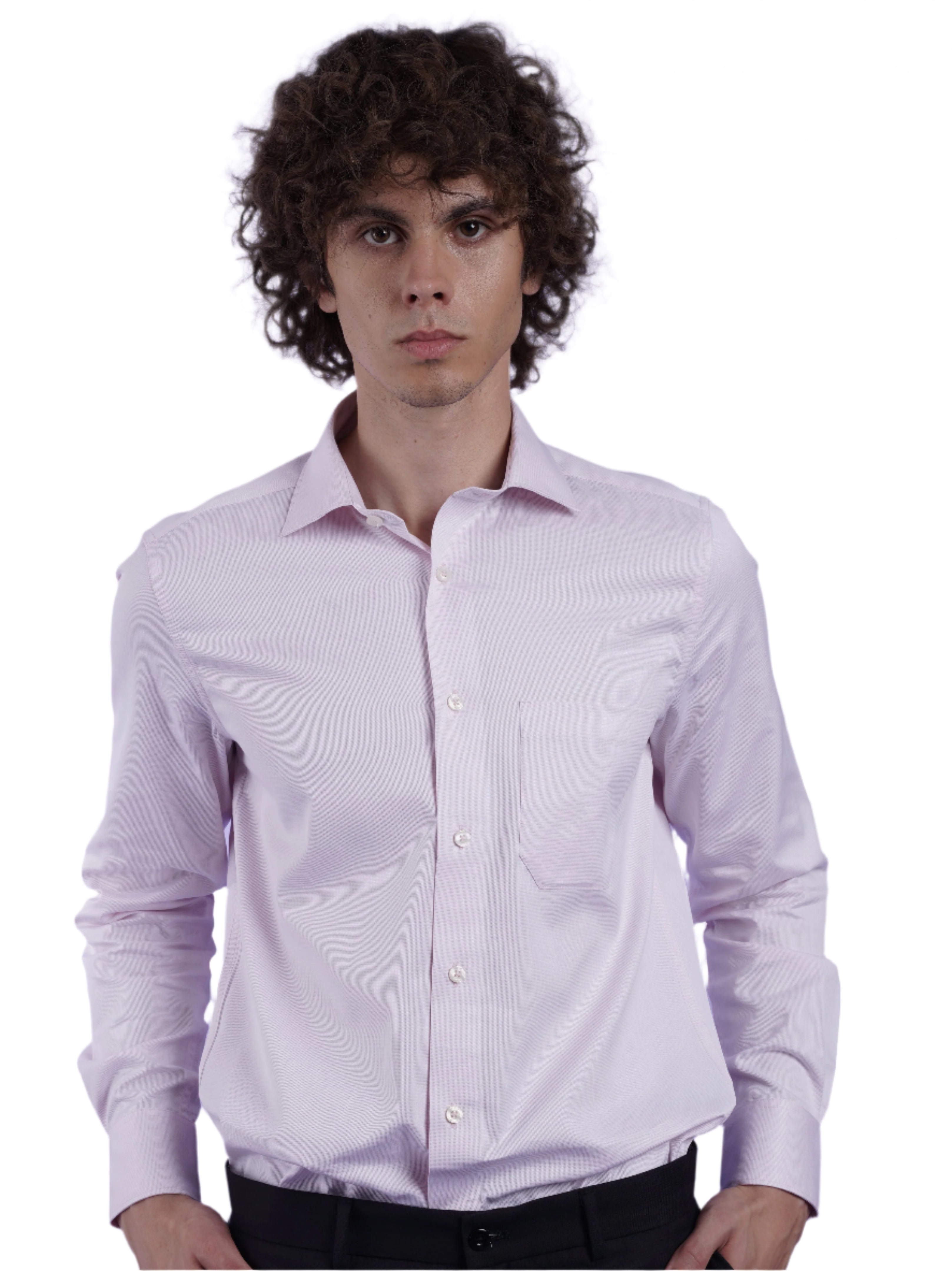 Men's Pink Formal Full Sleeves Shirt