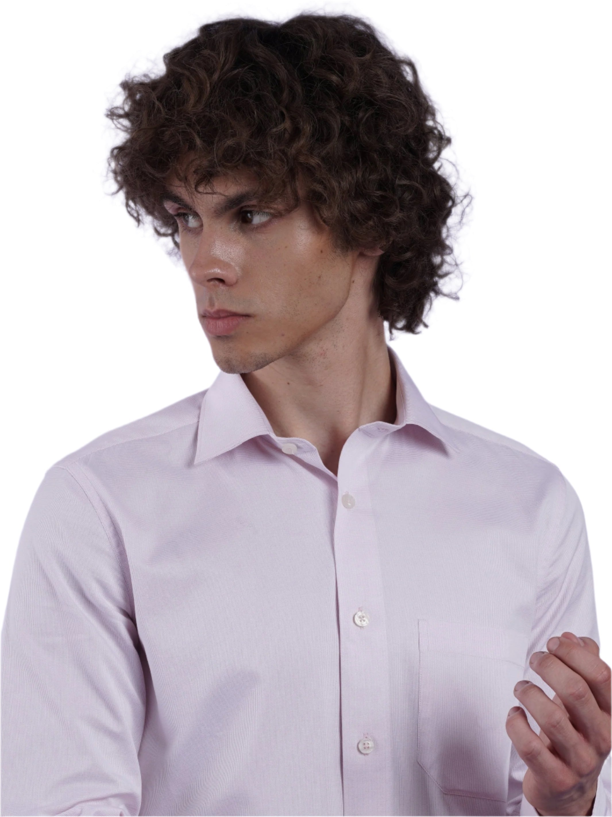 Men's Pink Formal Full Sleeves Shirt