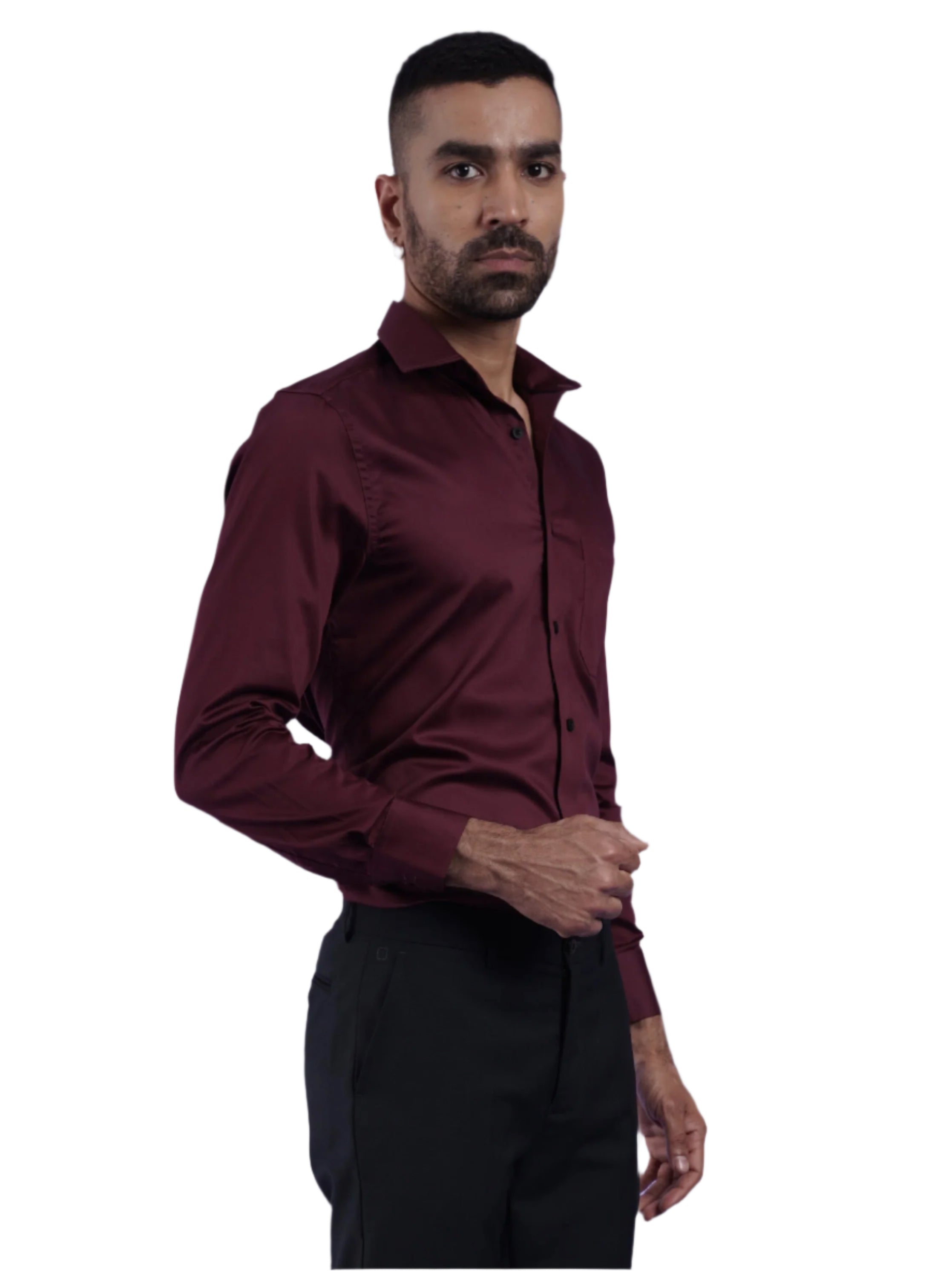 Men's Red Formal Full Sleeves Shirt