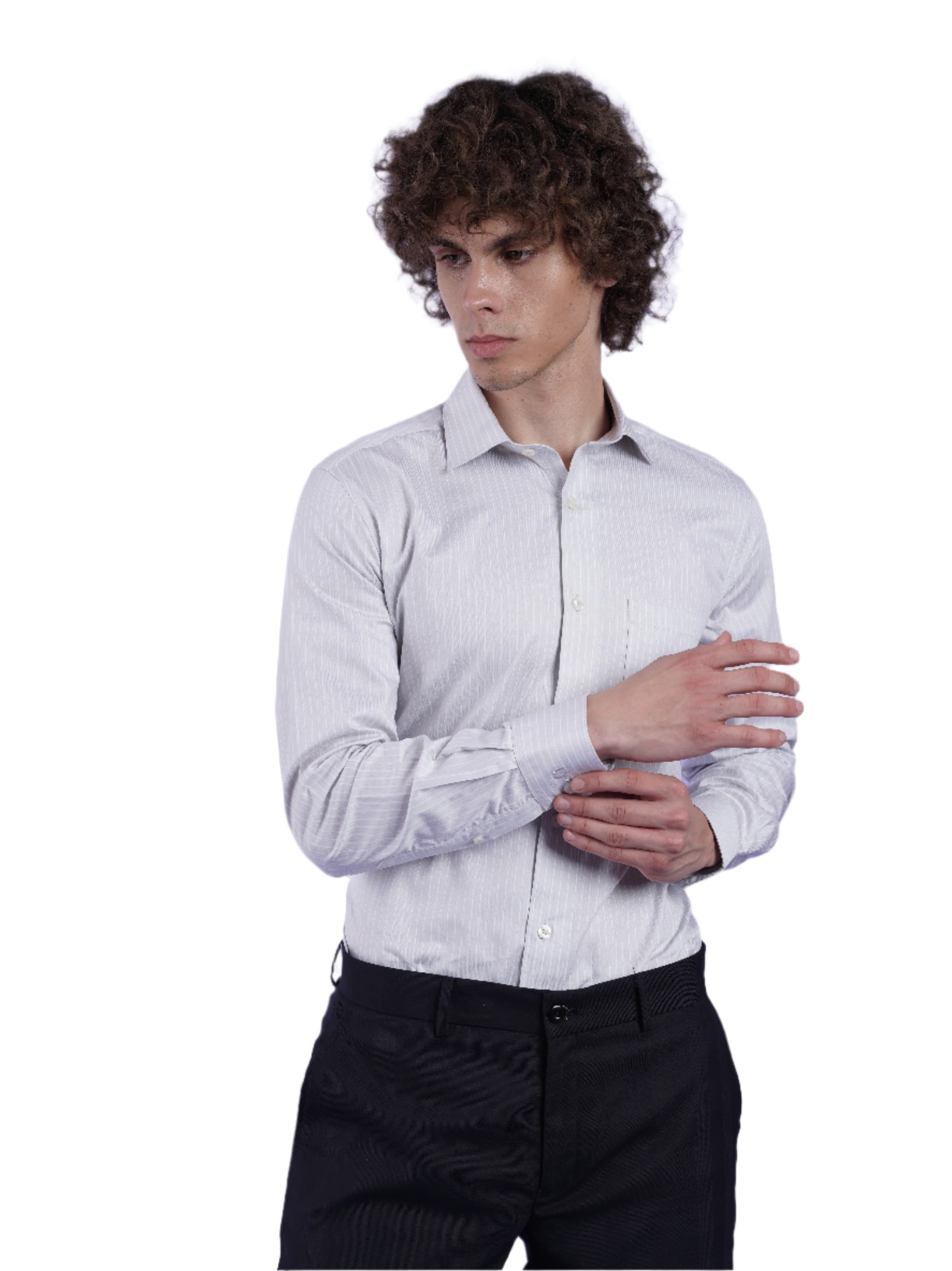 Men's Striped Full Sleeves Formal Shirt