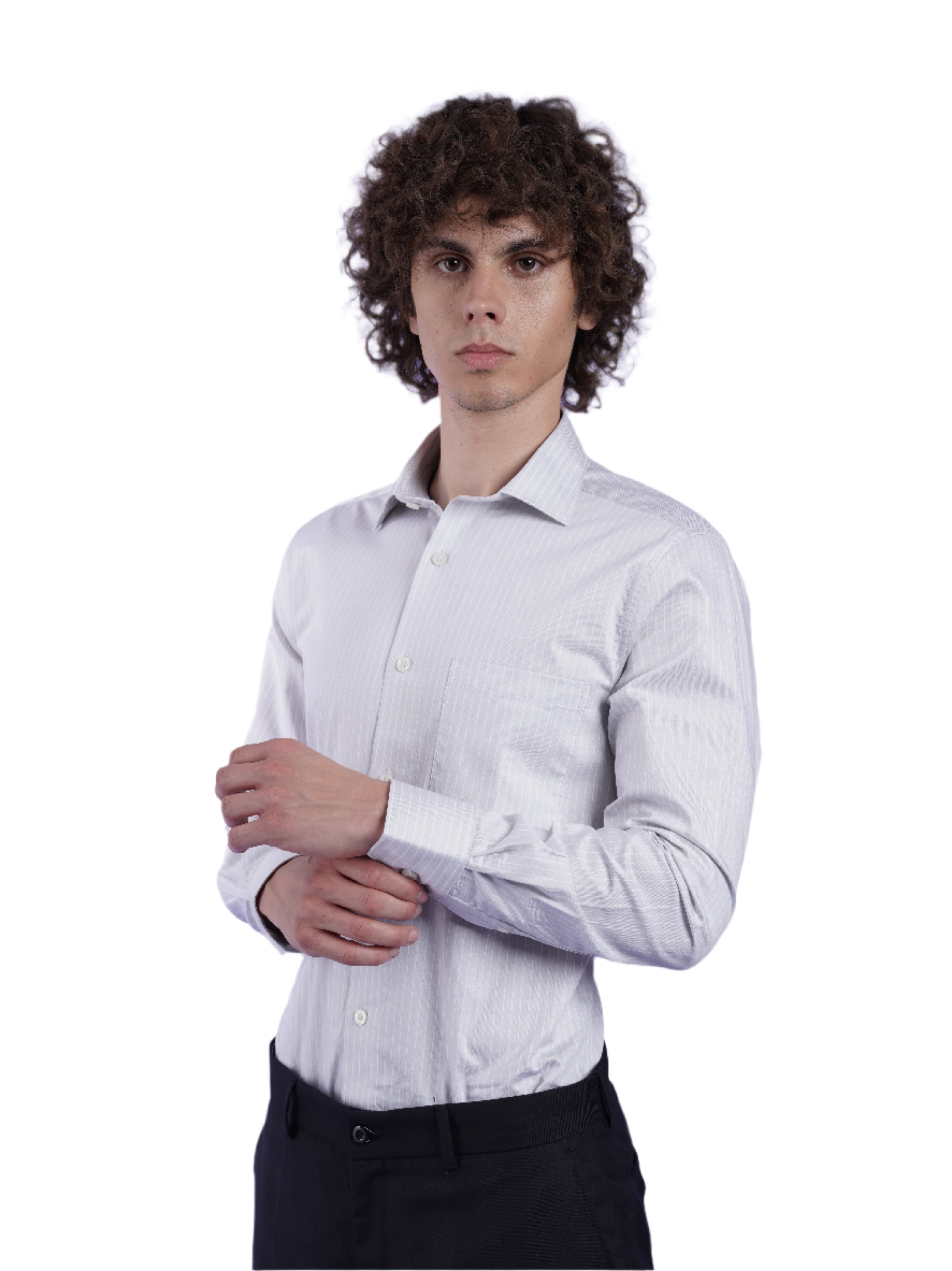 Men's Striped Full Sleeves Formal Shirt