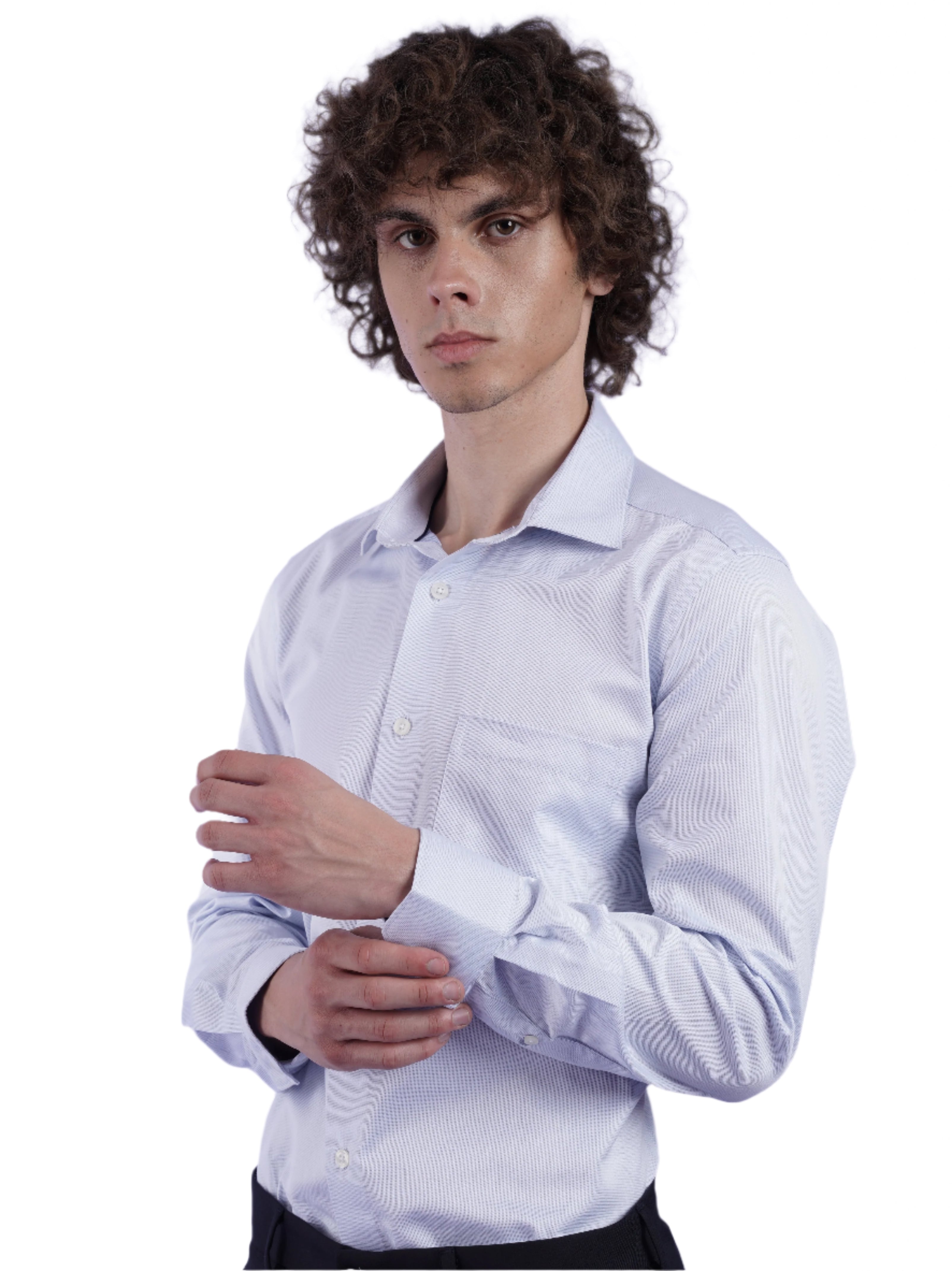 Men's Blue Formal Full Sleeves Shirt