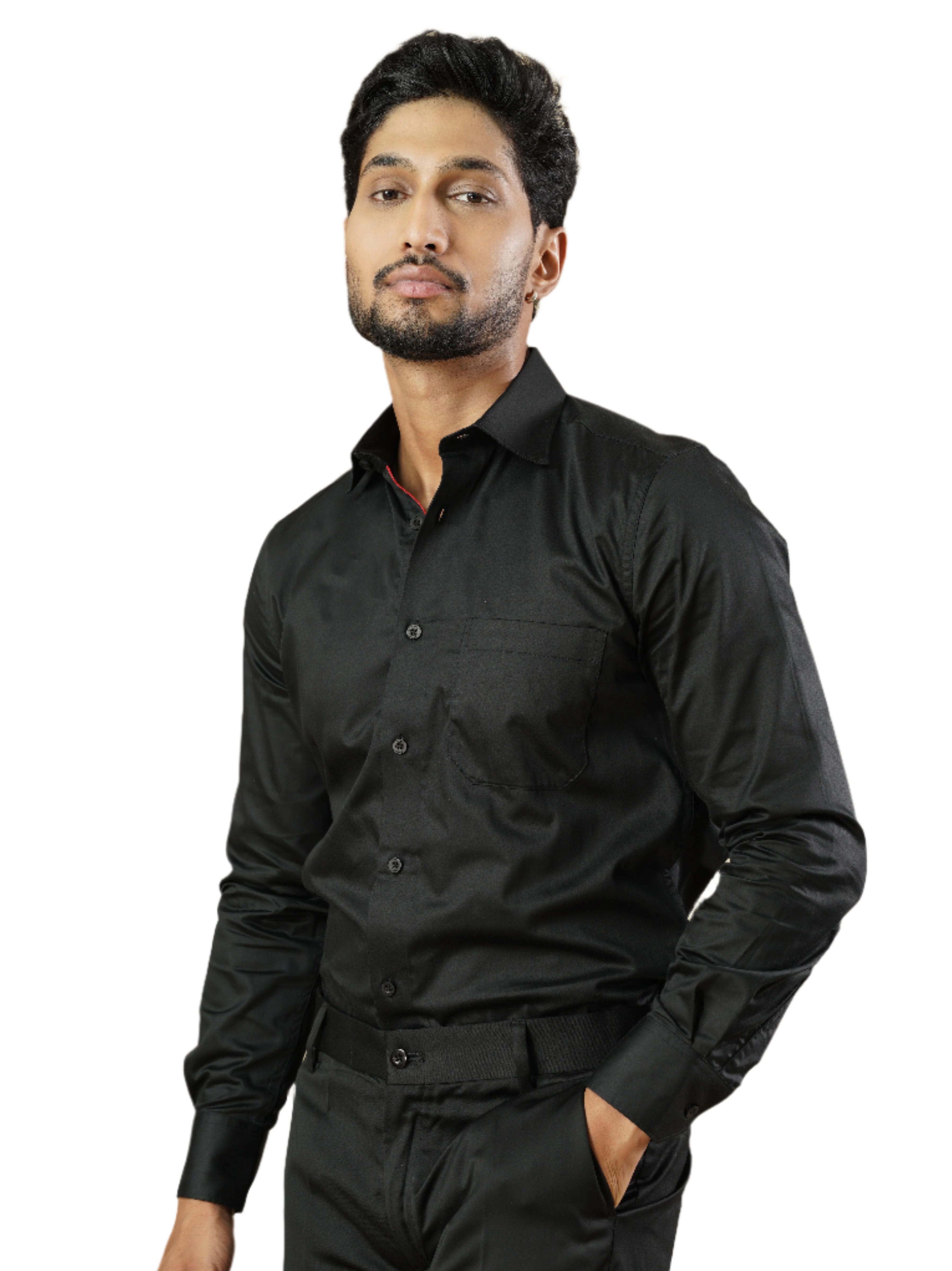 Men’s Black Formal Full Sleeves Shirt