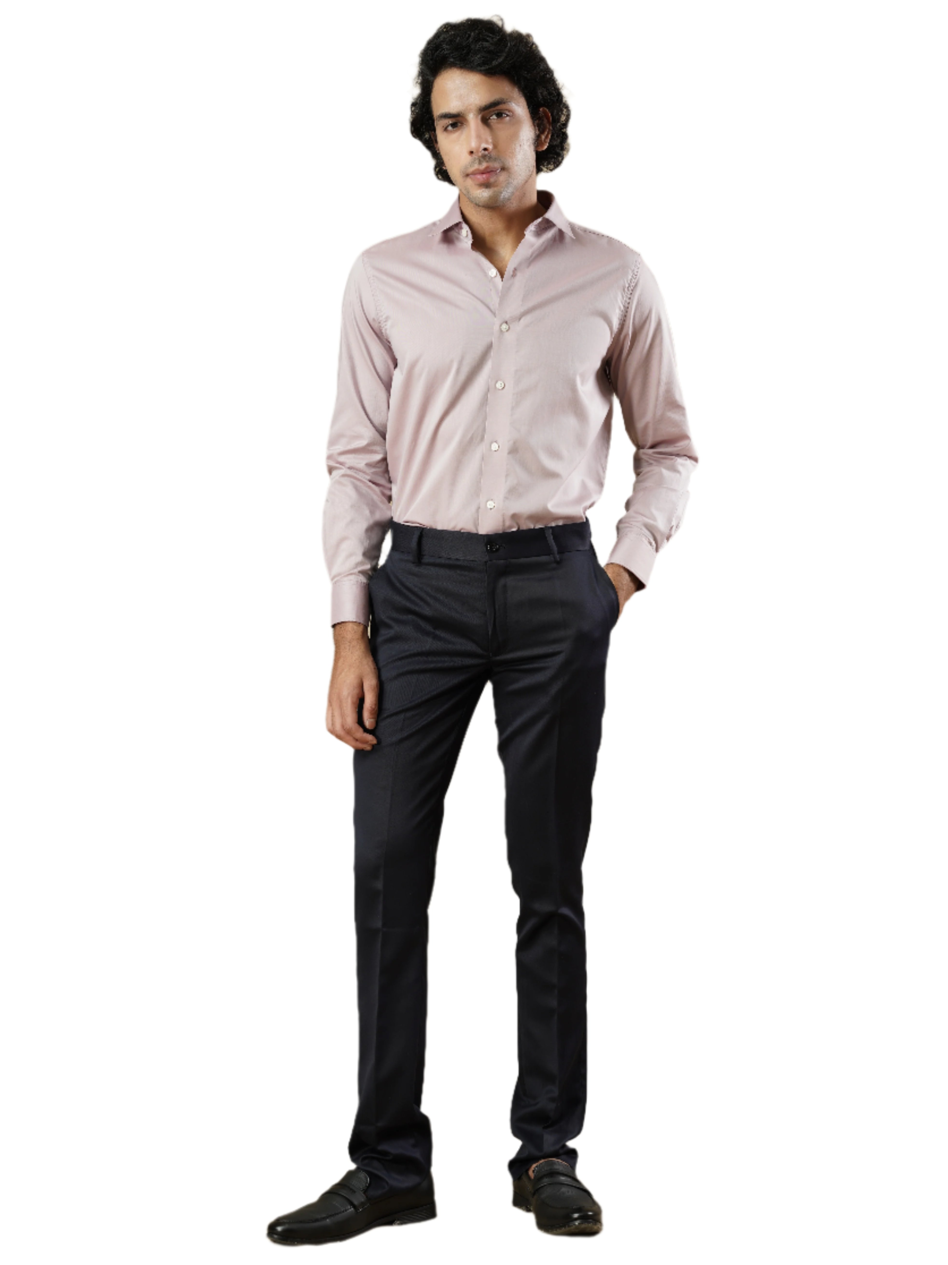 Men's Pink Full Sleeves Formal Shirt