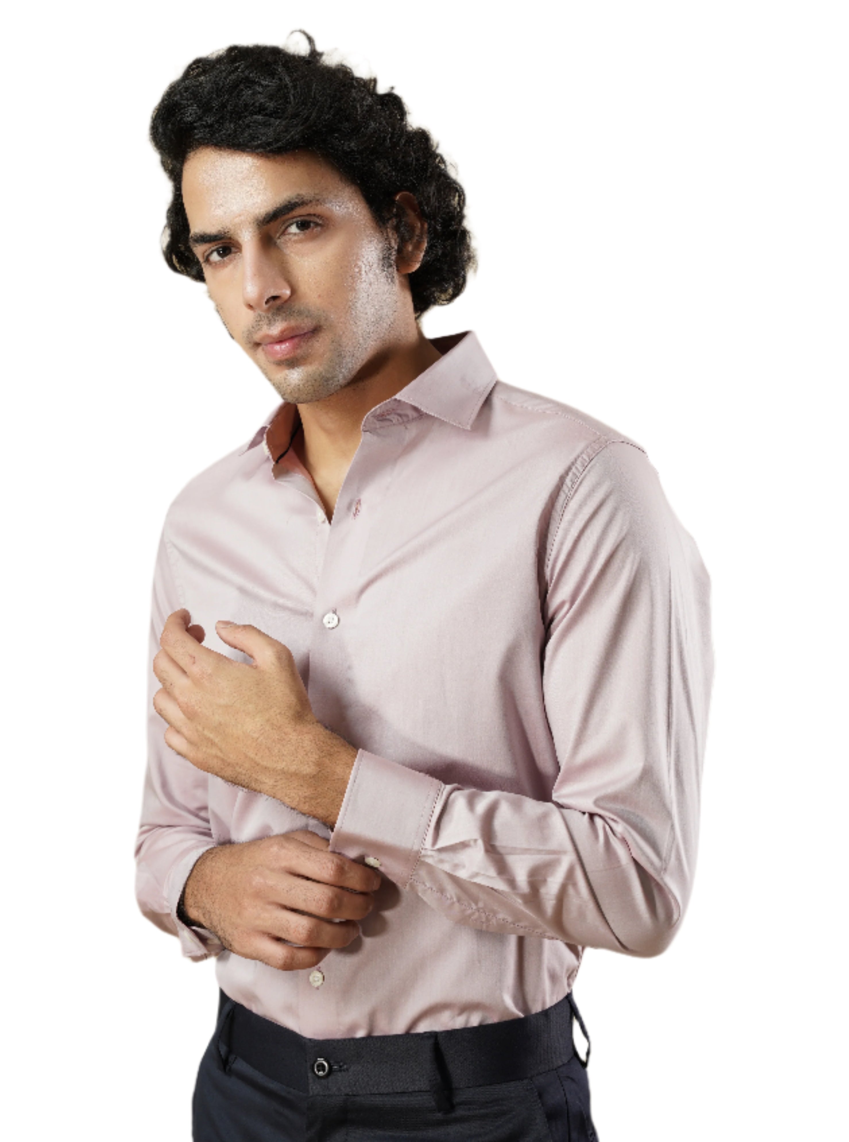 Men's Pink Full Sleeves Formal Shirt