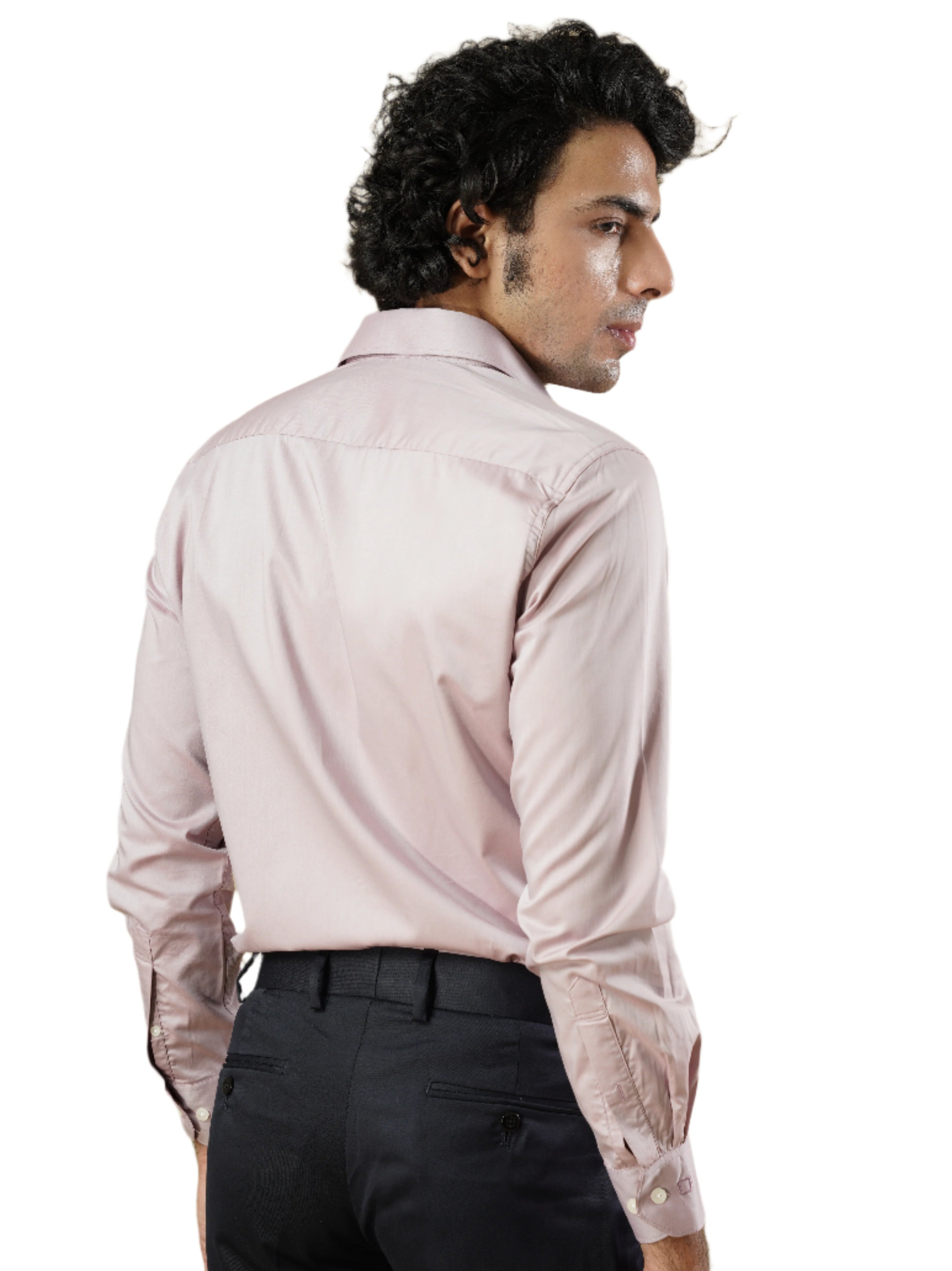 Men's Pink Full Sleeves Formal Shirt