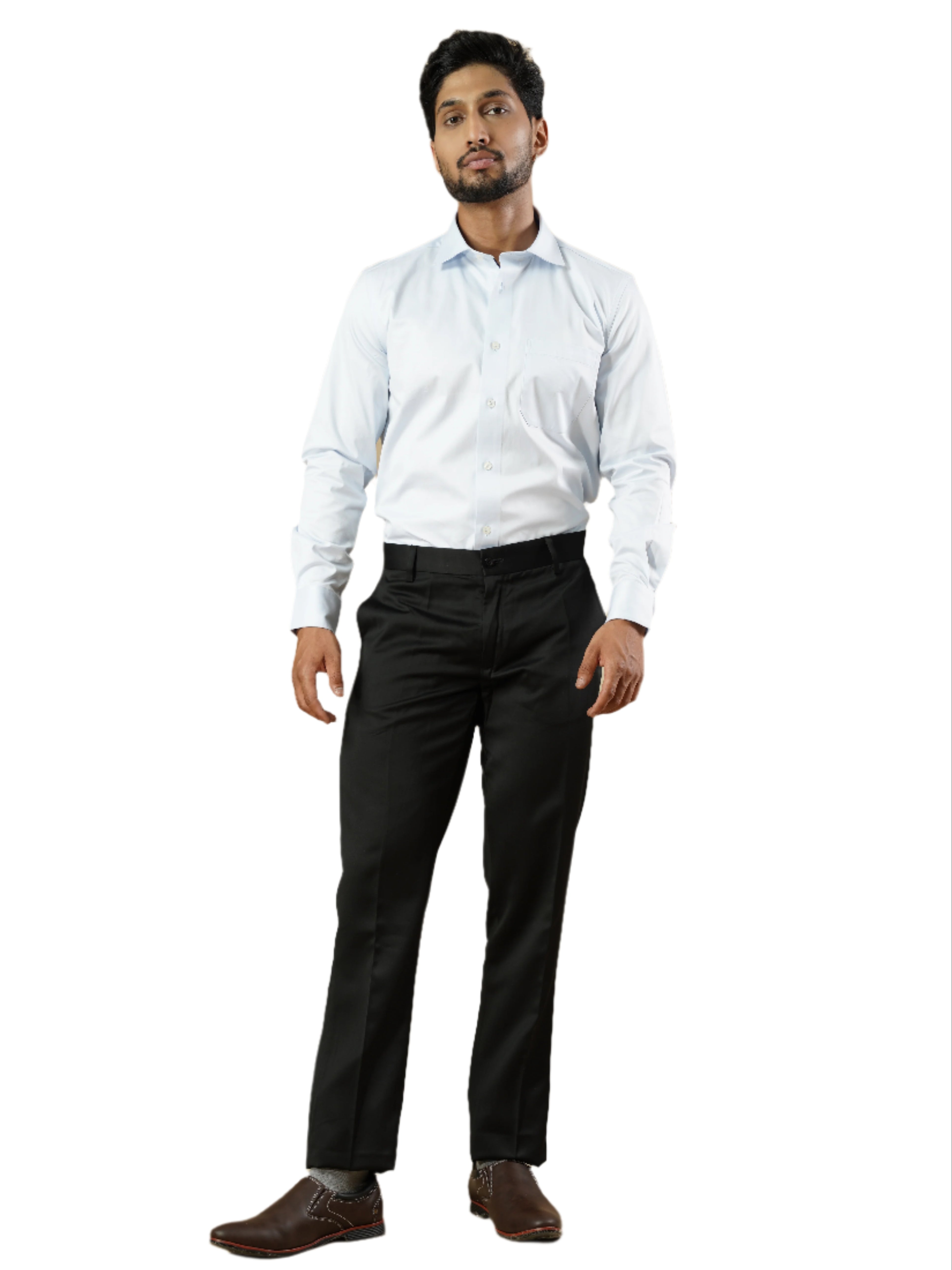 Men’s Light Blue Formal Full Sleeves Shirt