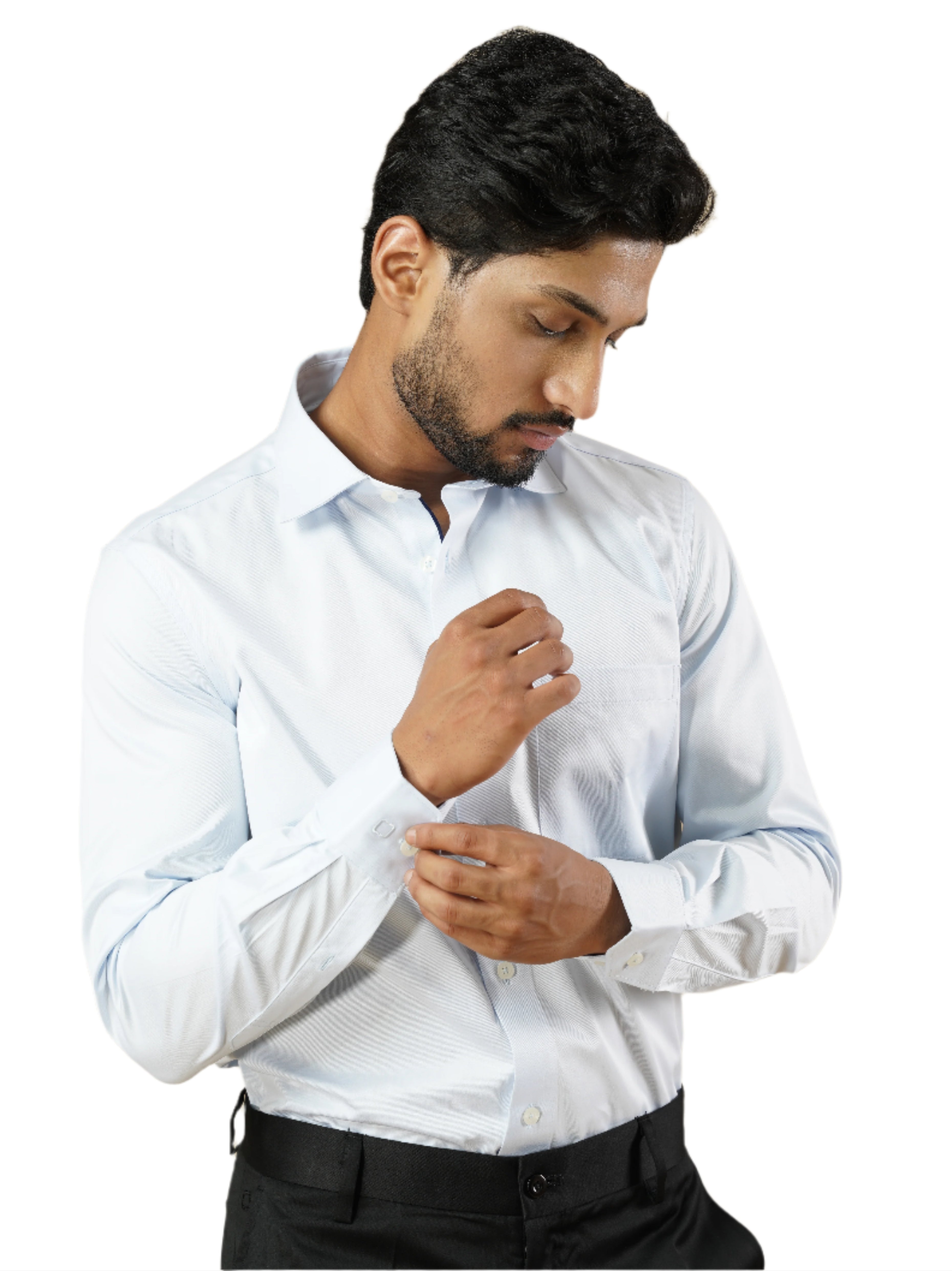 Men’s Light Blue Formal Full Sleeves Shirt