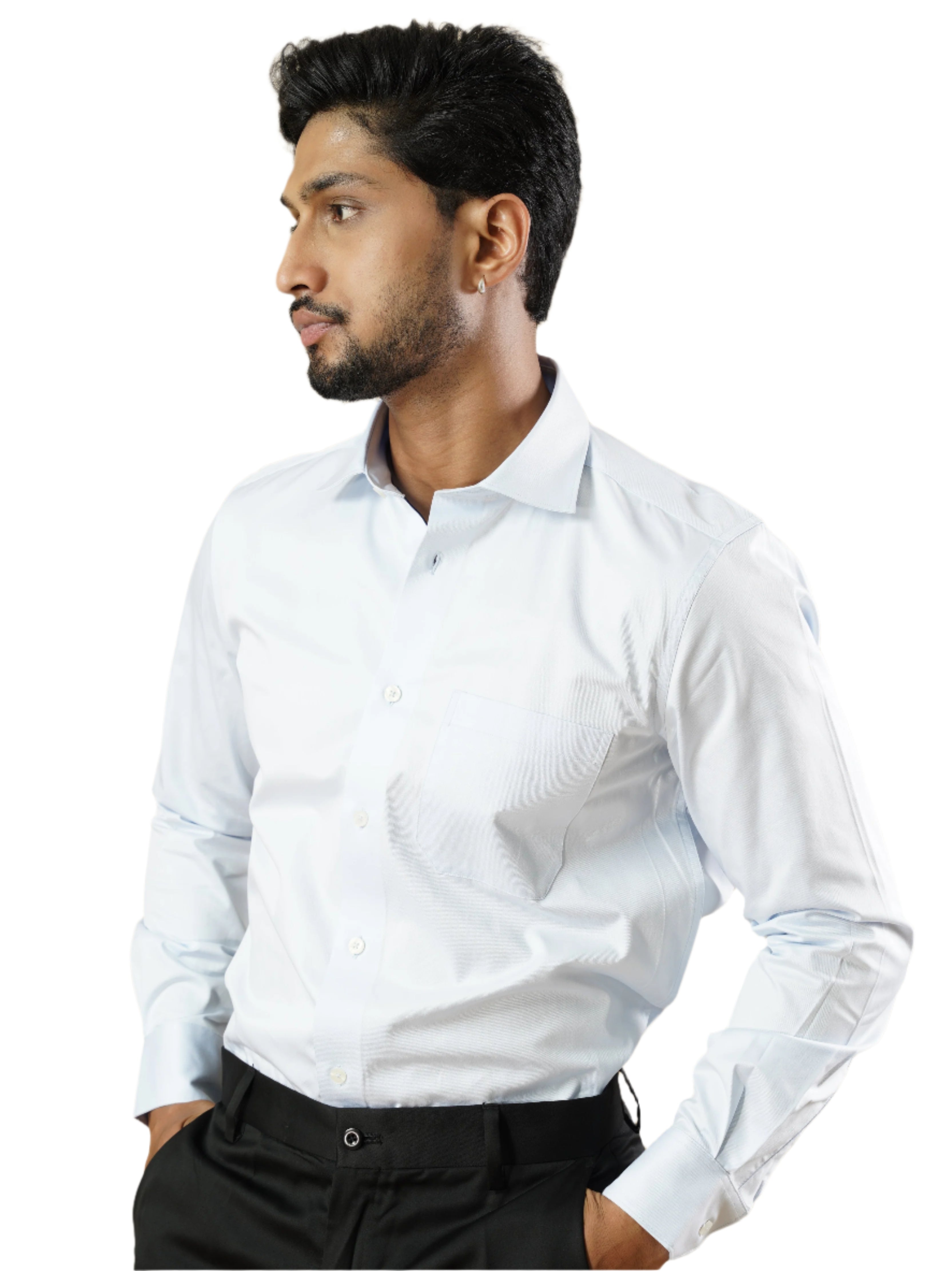 Men’s Light Blue Formal Full Sleeves Shirt