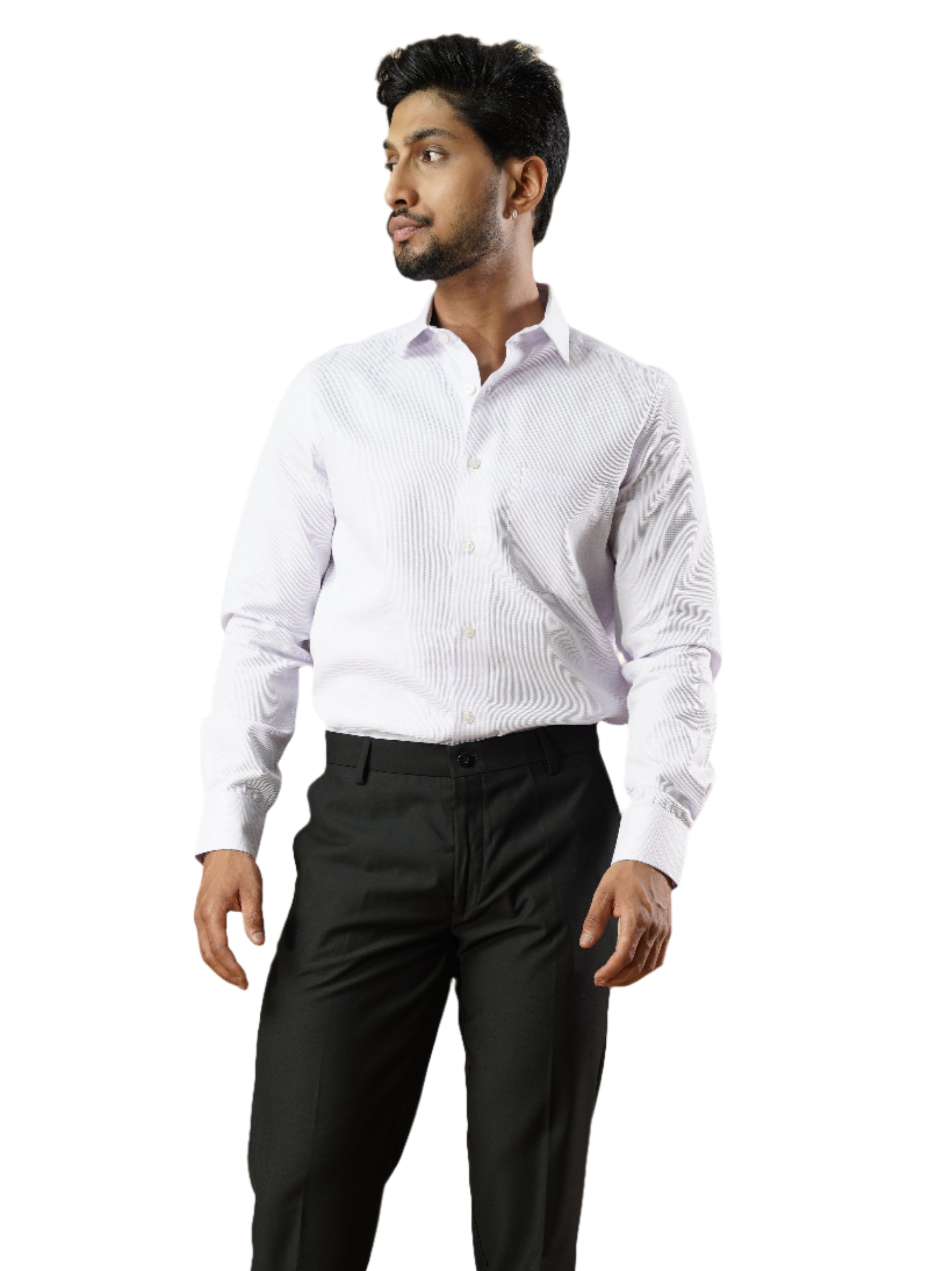 Men’s Lavender Formal Full Sleeves Shirt