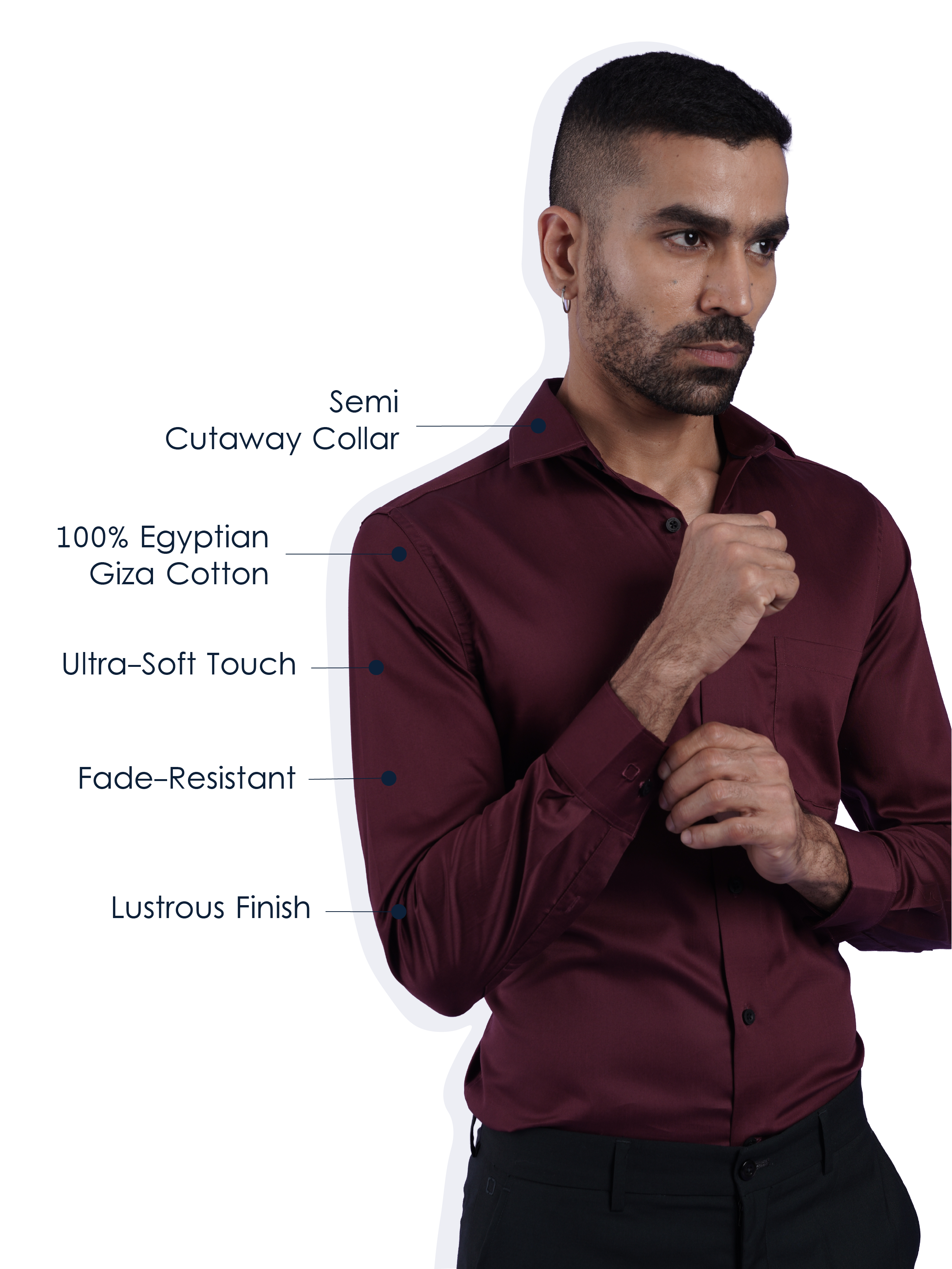 Men's Red Formal Full Sleeves Shirt