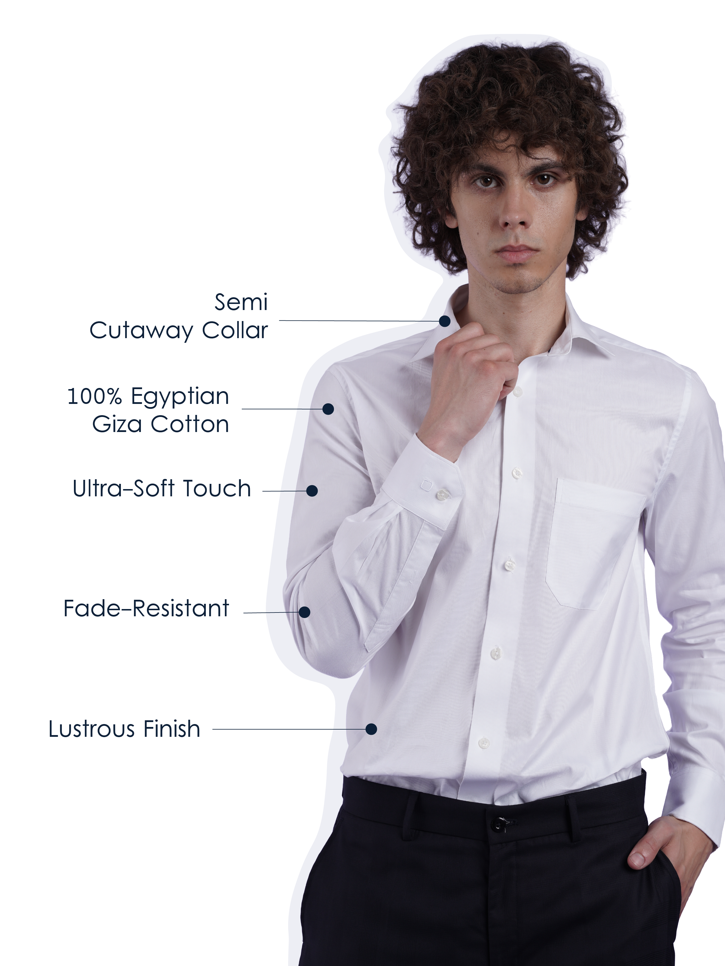 Men's White Formal Full Sleeves Shirt