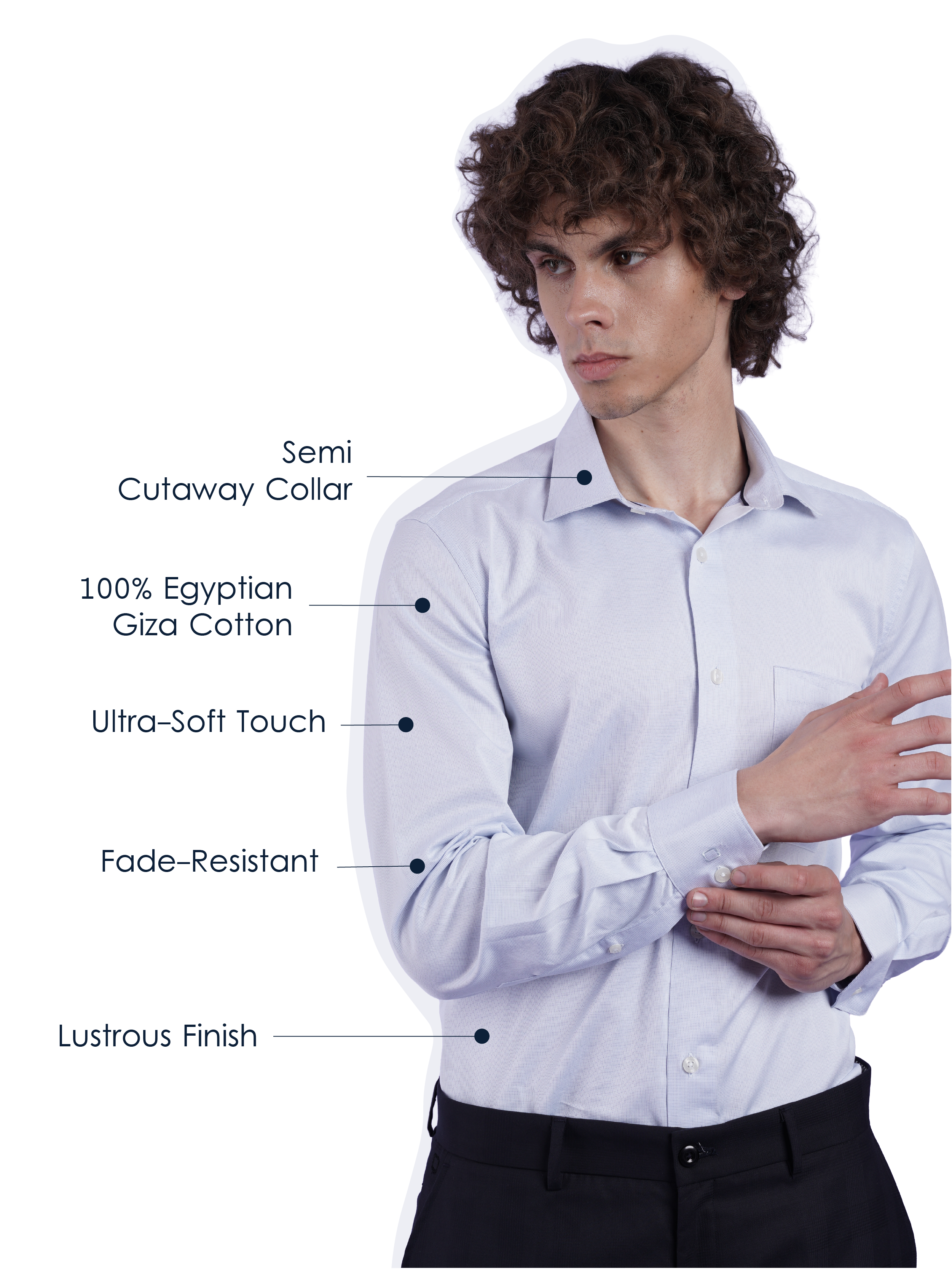 Men's Blue Formal Full Sleeves Shirt