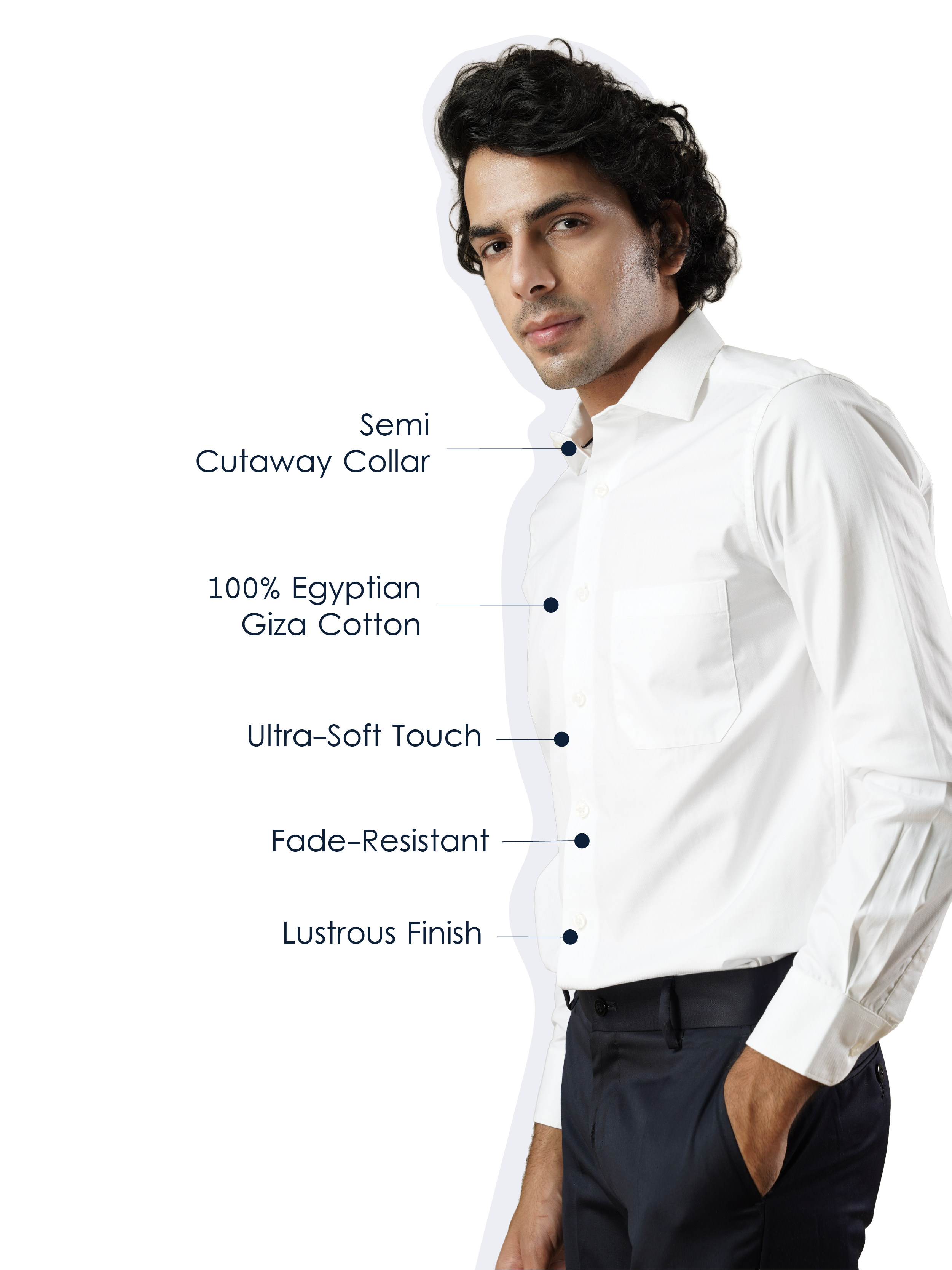 Men’s White Formal Full Sleeves Shirt