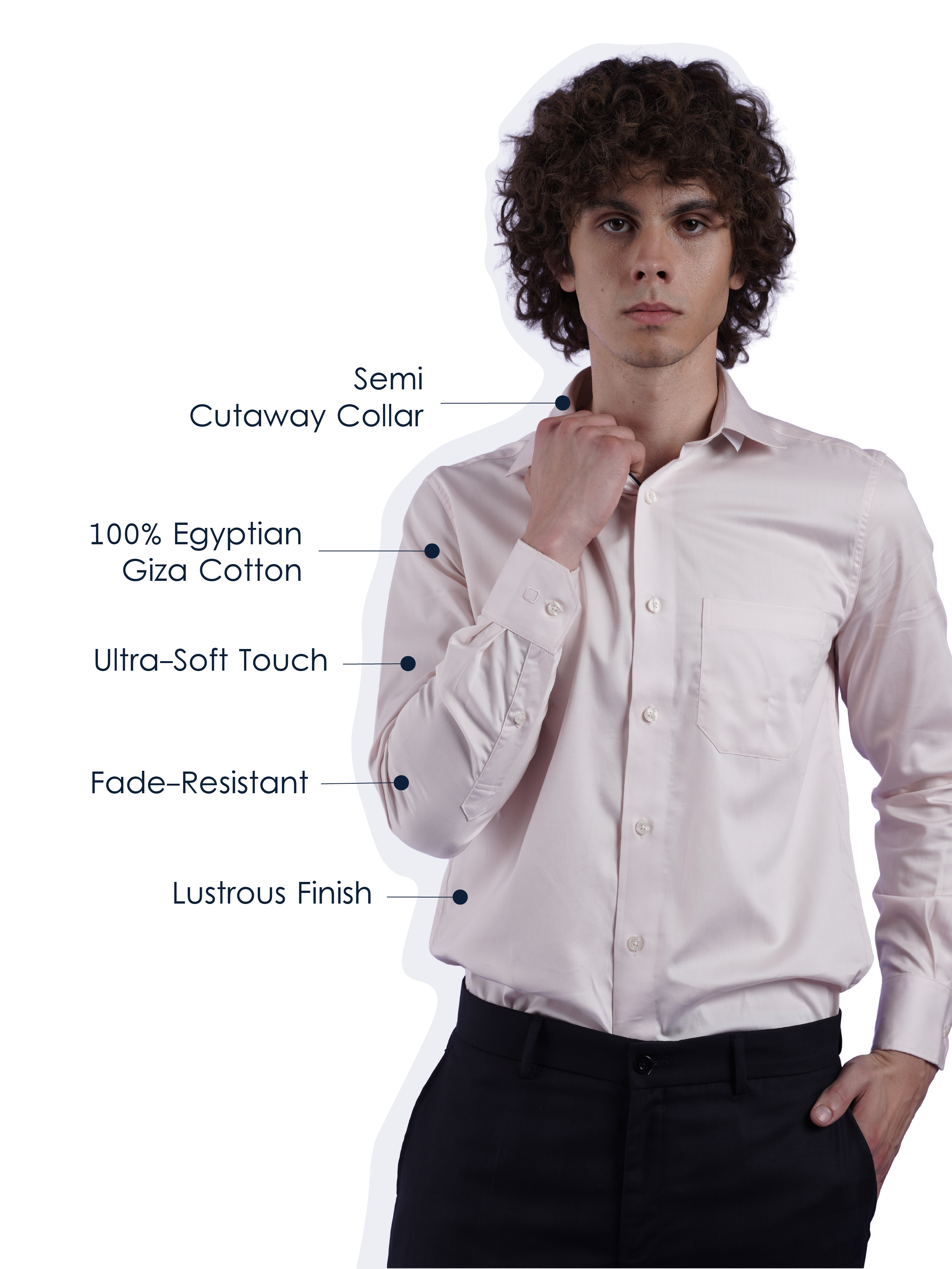 Men's Pink Formal Full Sleeves Shirt