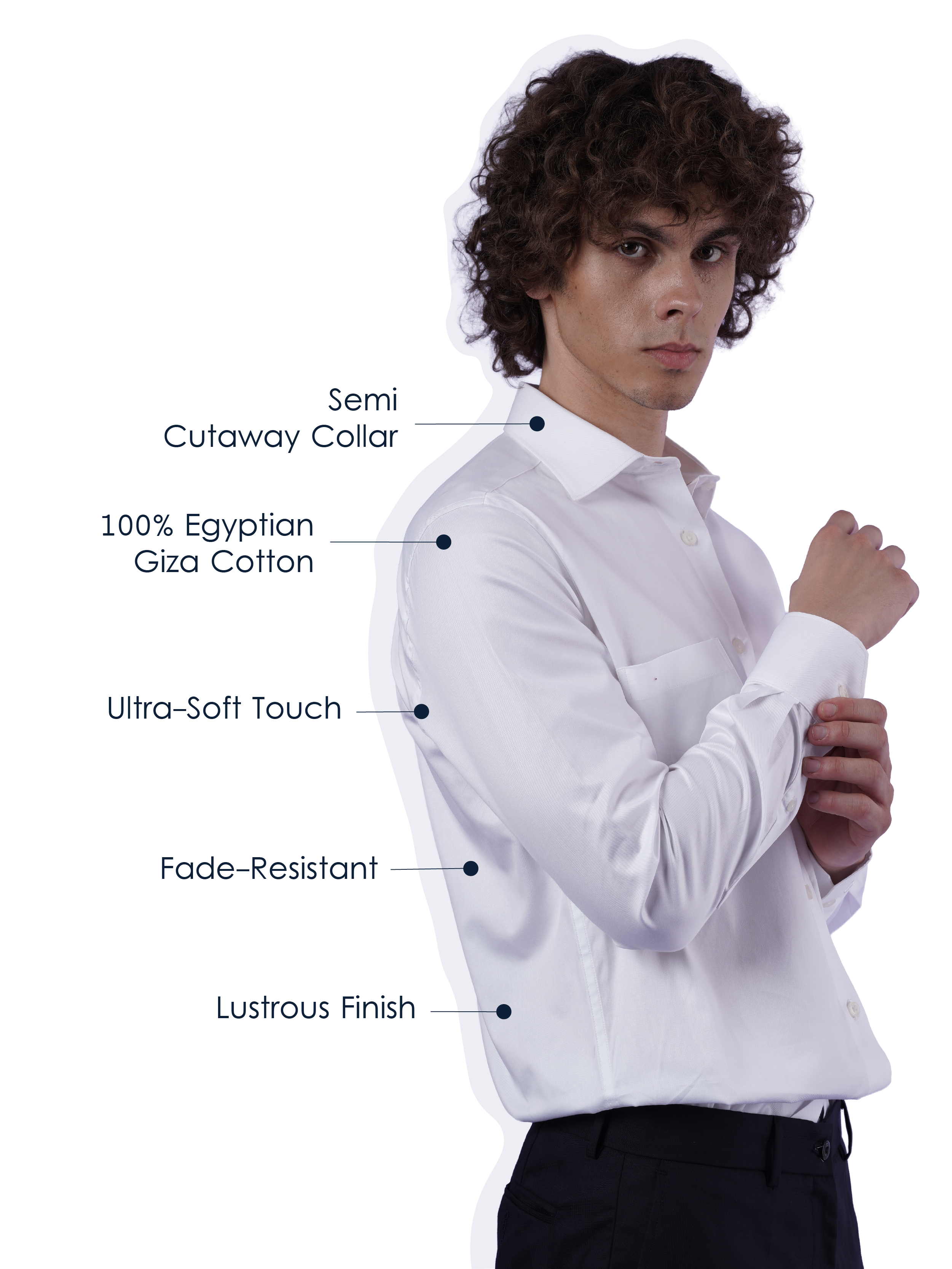 Men's White Formal Full Sleeves Shirt