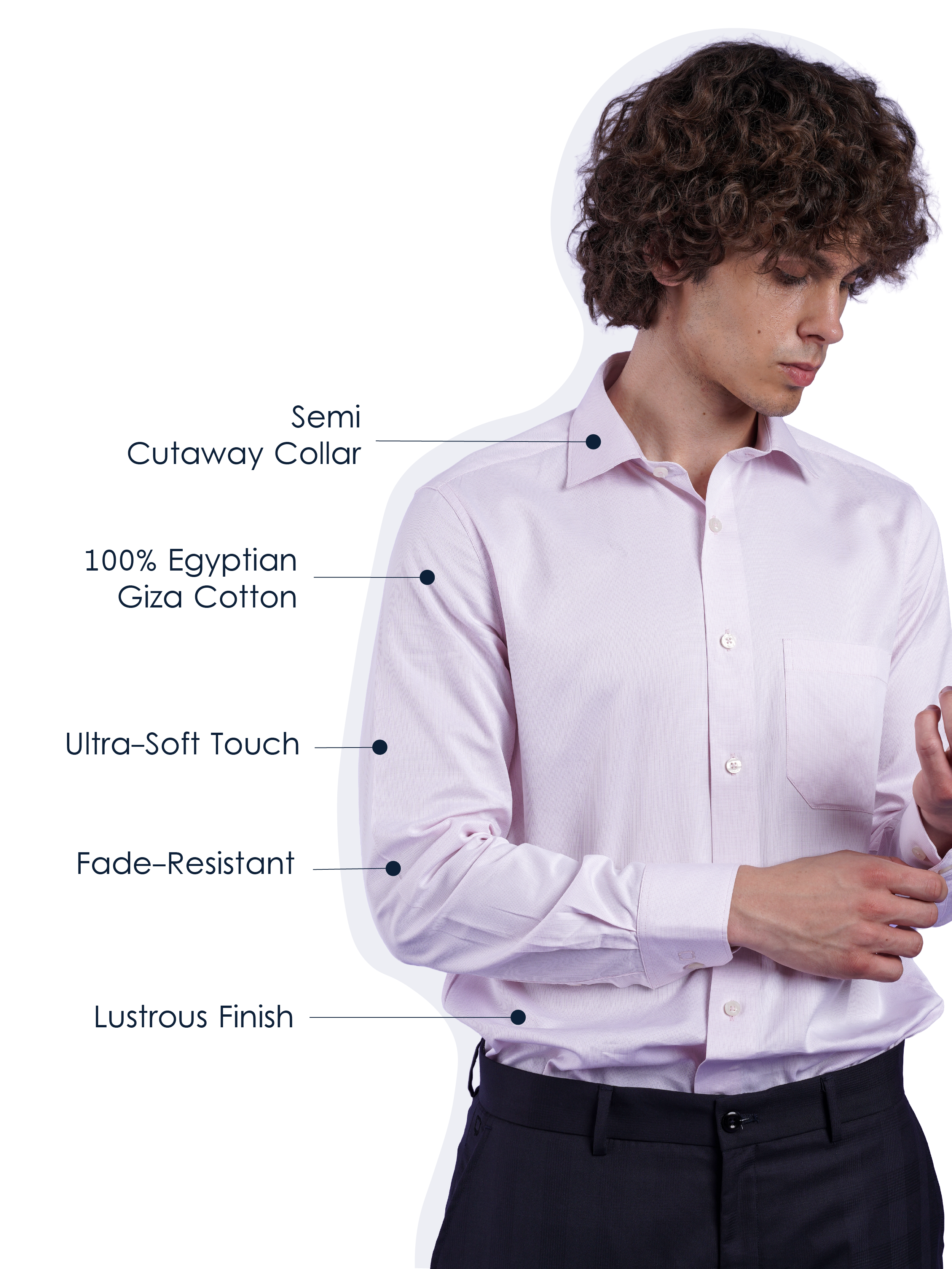 Men's Pink Formal Full Sleeves Shirt