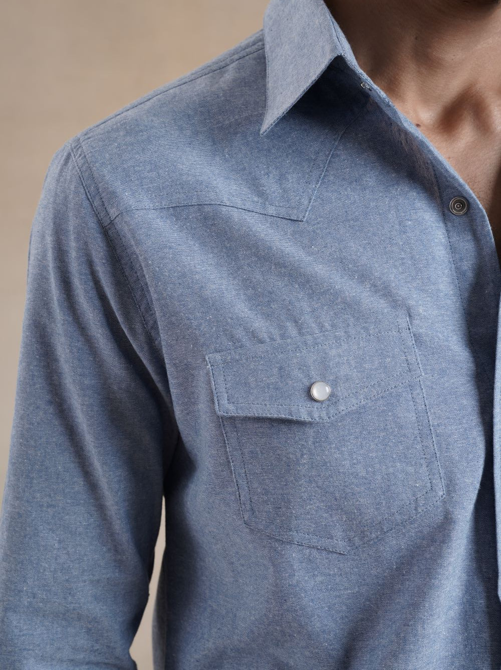 Men's Chambray Western Shirt