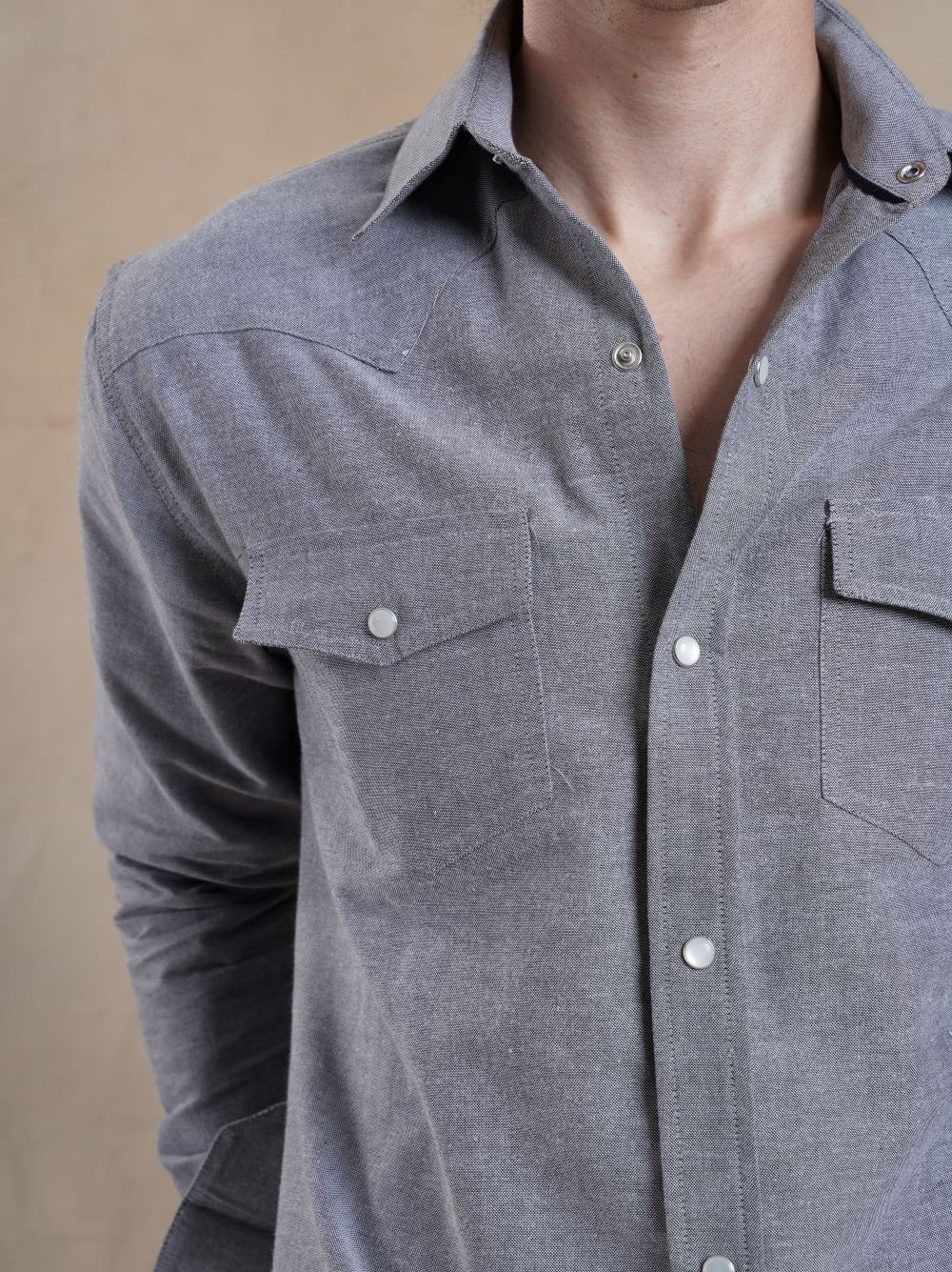 Men's Chambray Western Shirt
