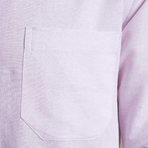 Men's Cotton Linen Pink Shirt