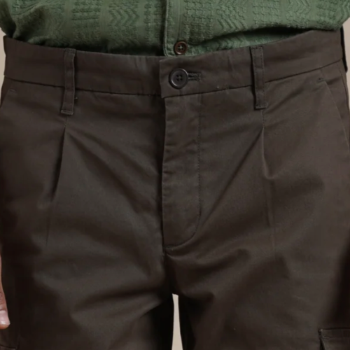 Men's Regular Fit Brown Cargos