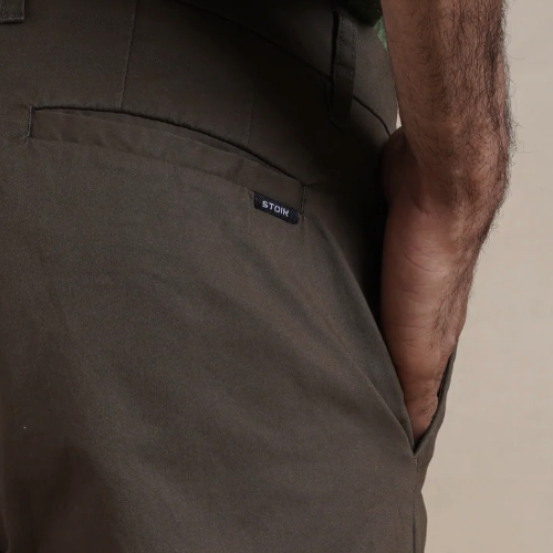 Men's Regular Fit Brown Cargos