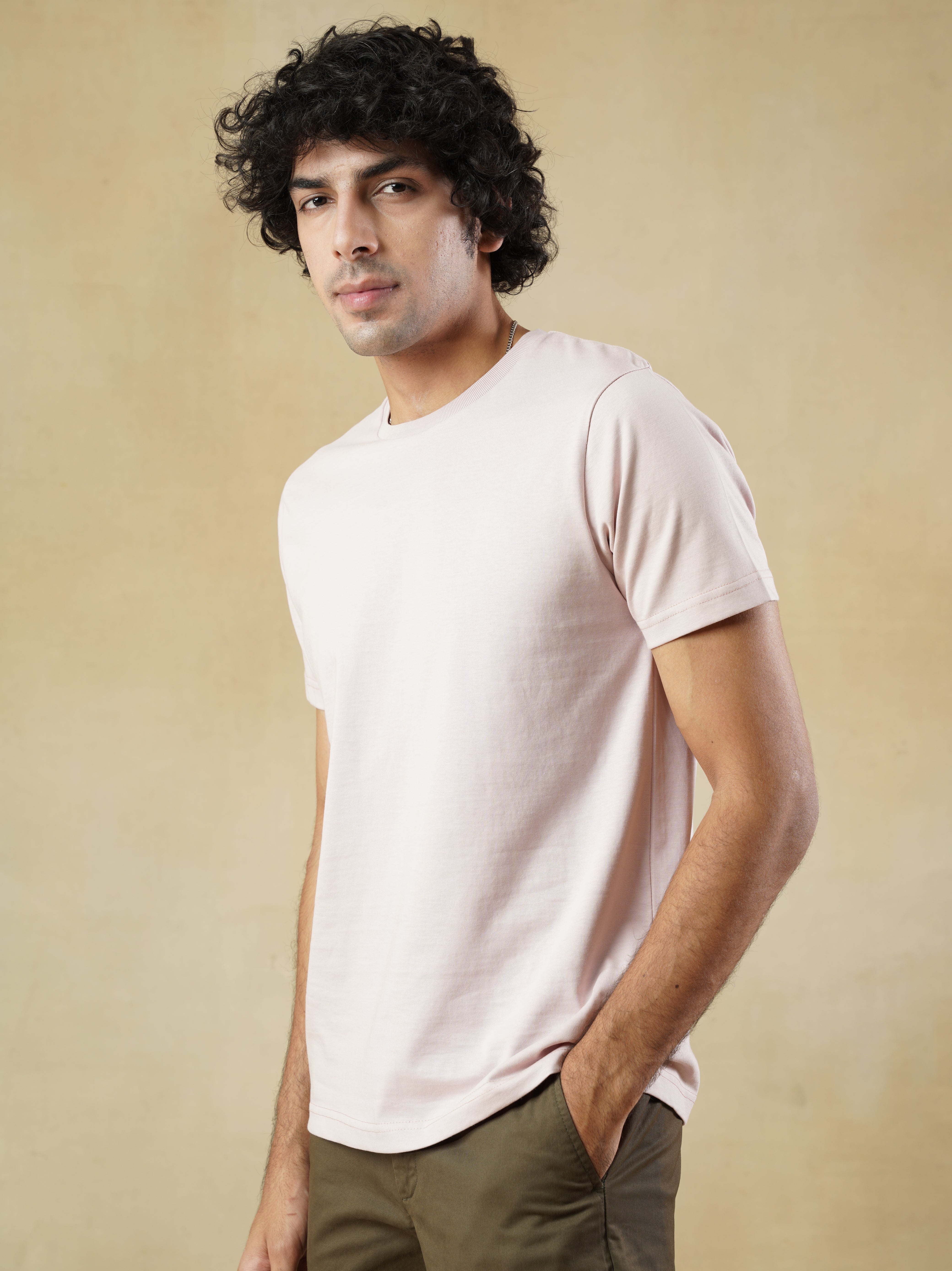 Men’s Pink Crewneck T-Shirt