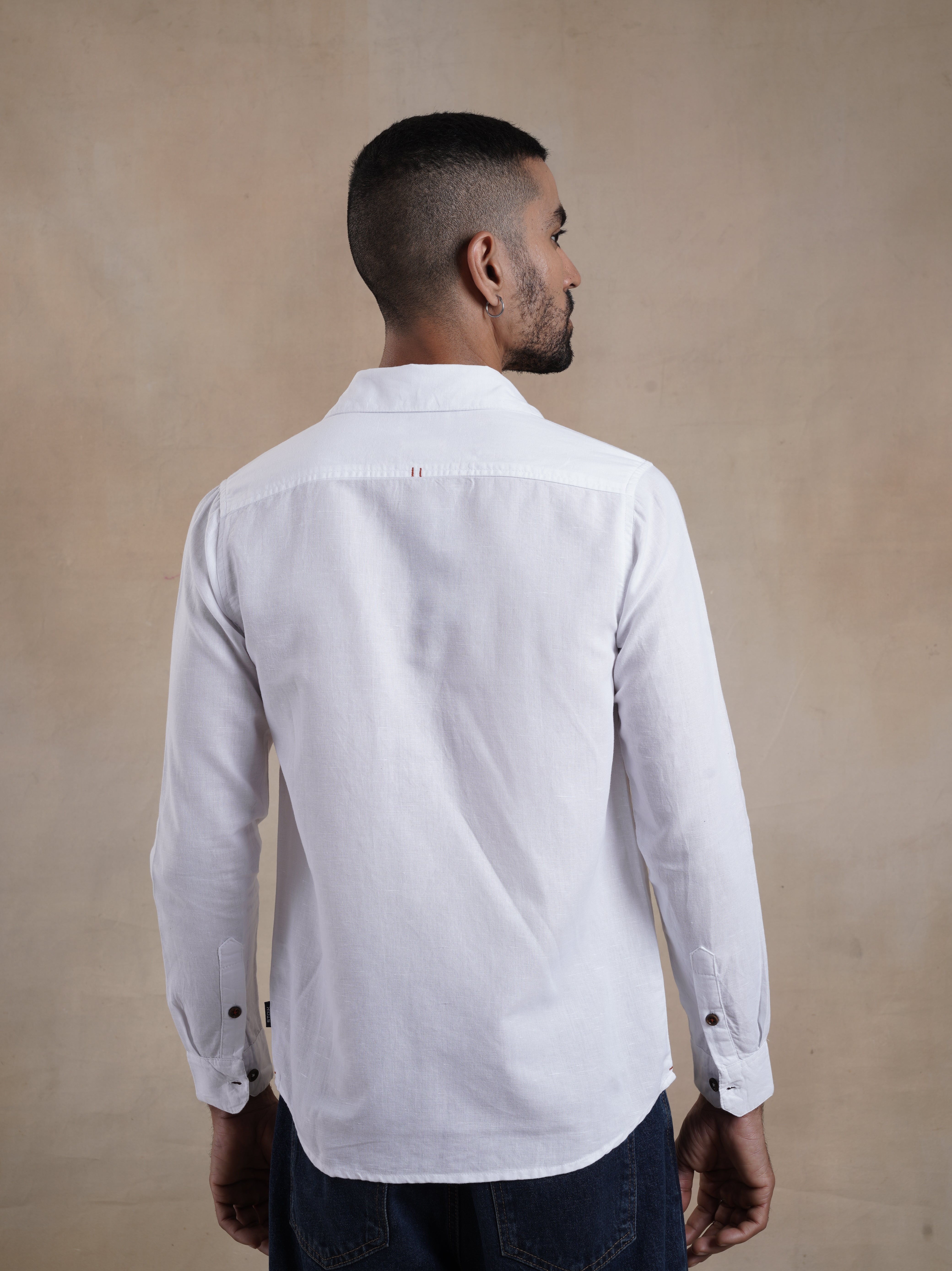 Men's Double Pocket Contrast Bartack Shirt