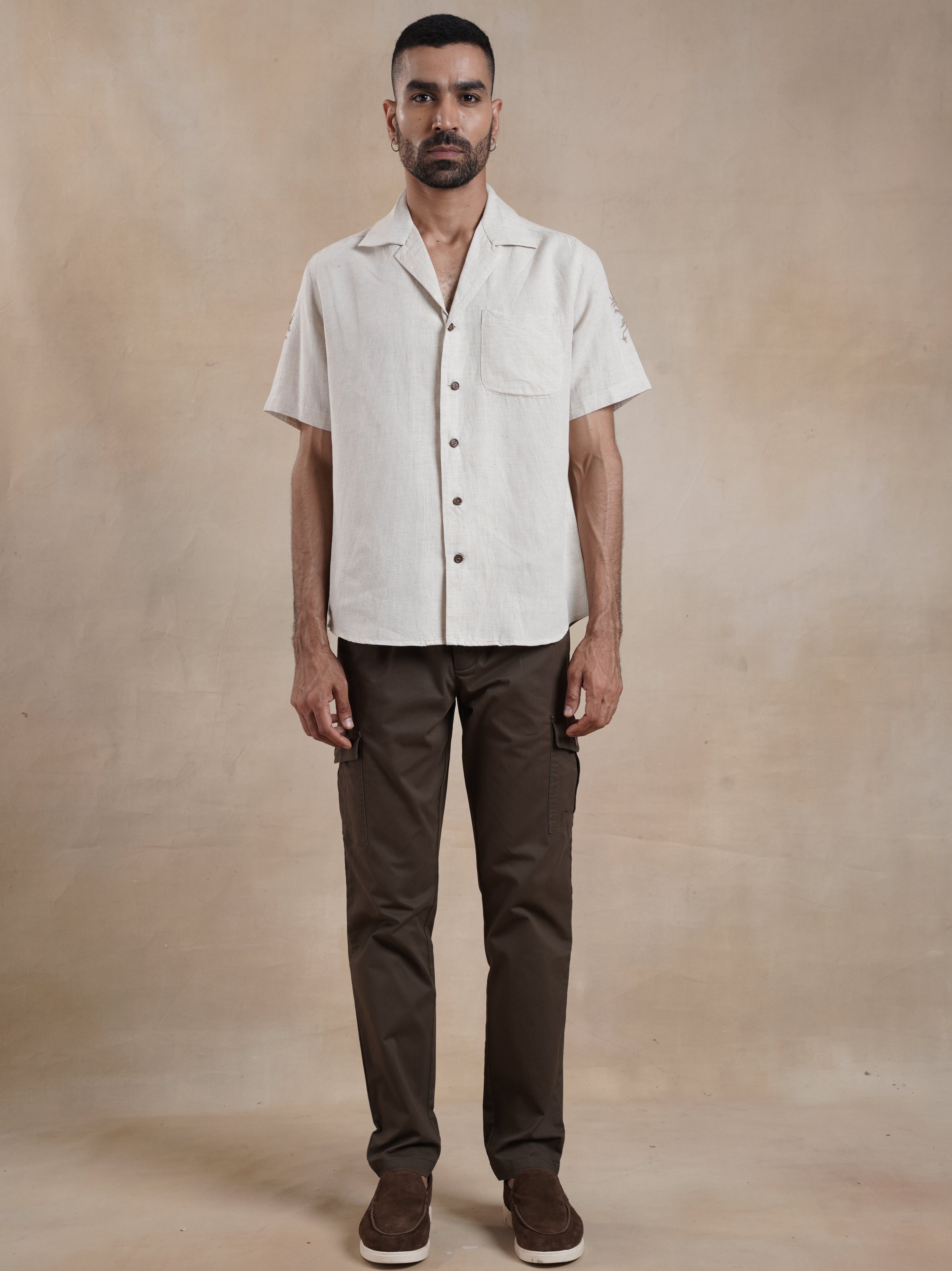 Men's Embroidered Resort Collar Shirt