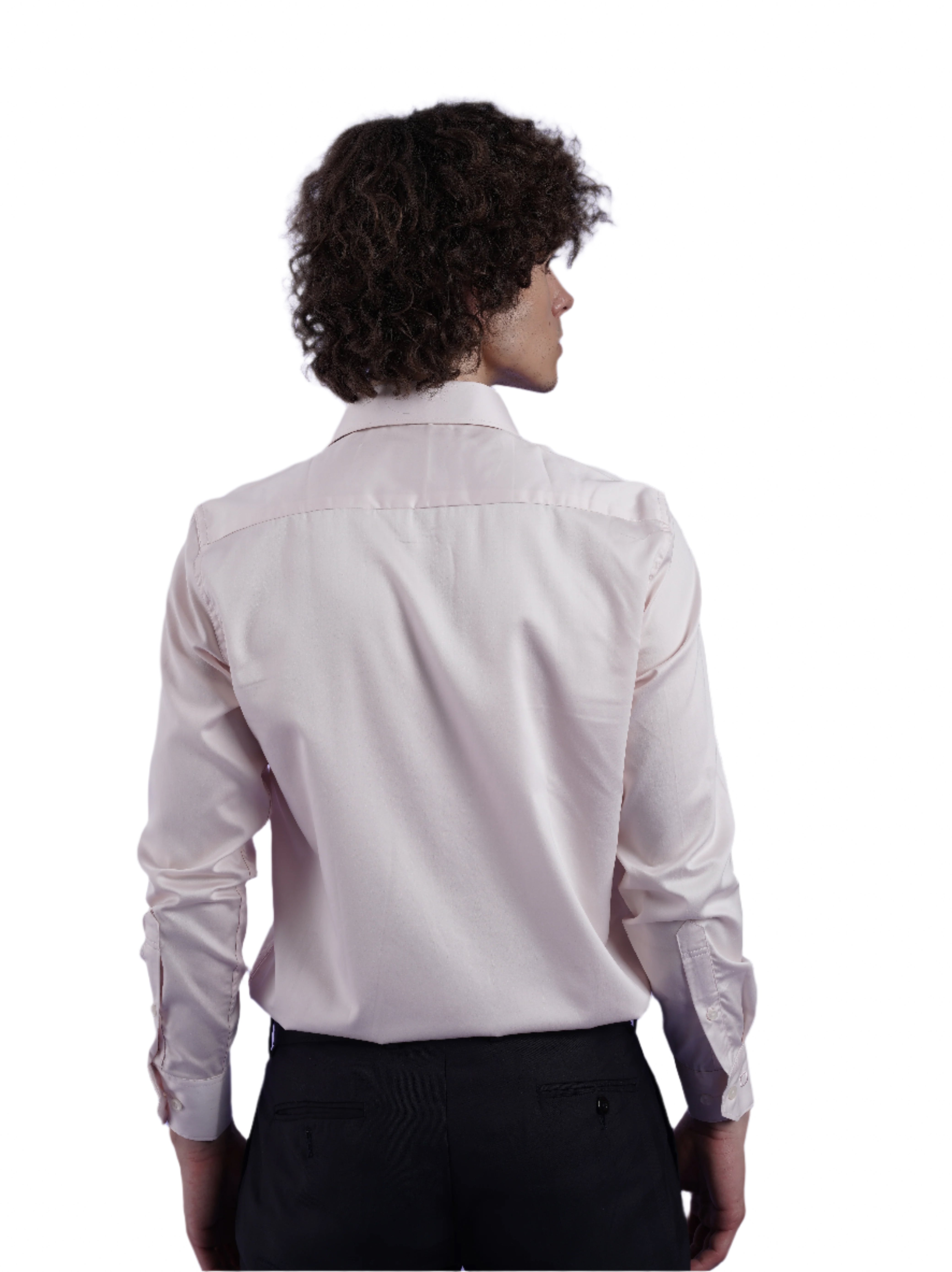 Men's Pink Formal Full Sleeves Shirt