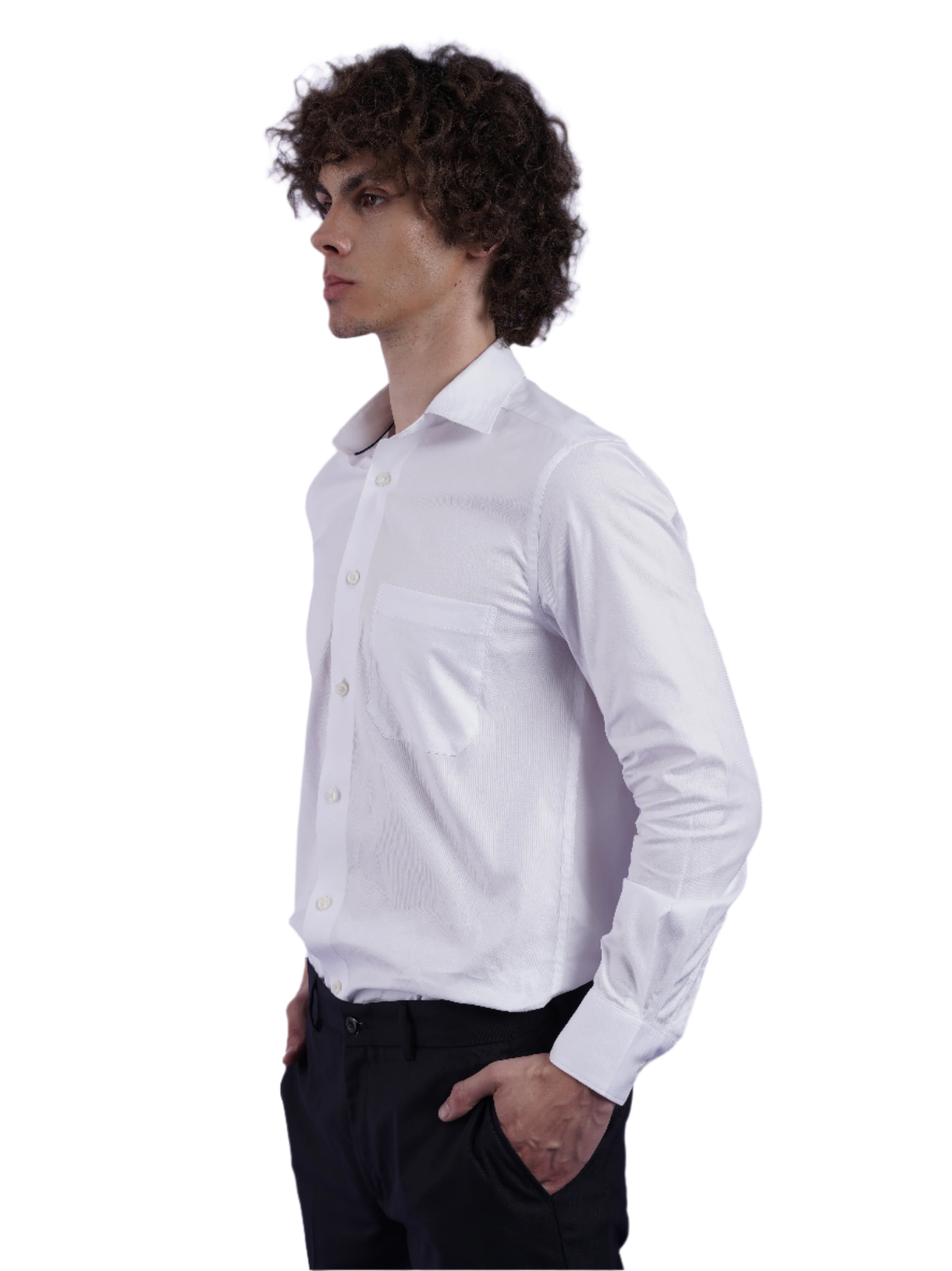 Men's White Formal Full Sleeves Shirt