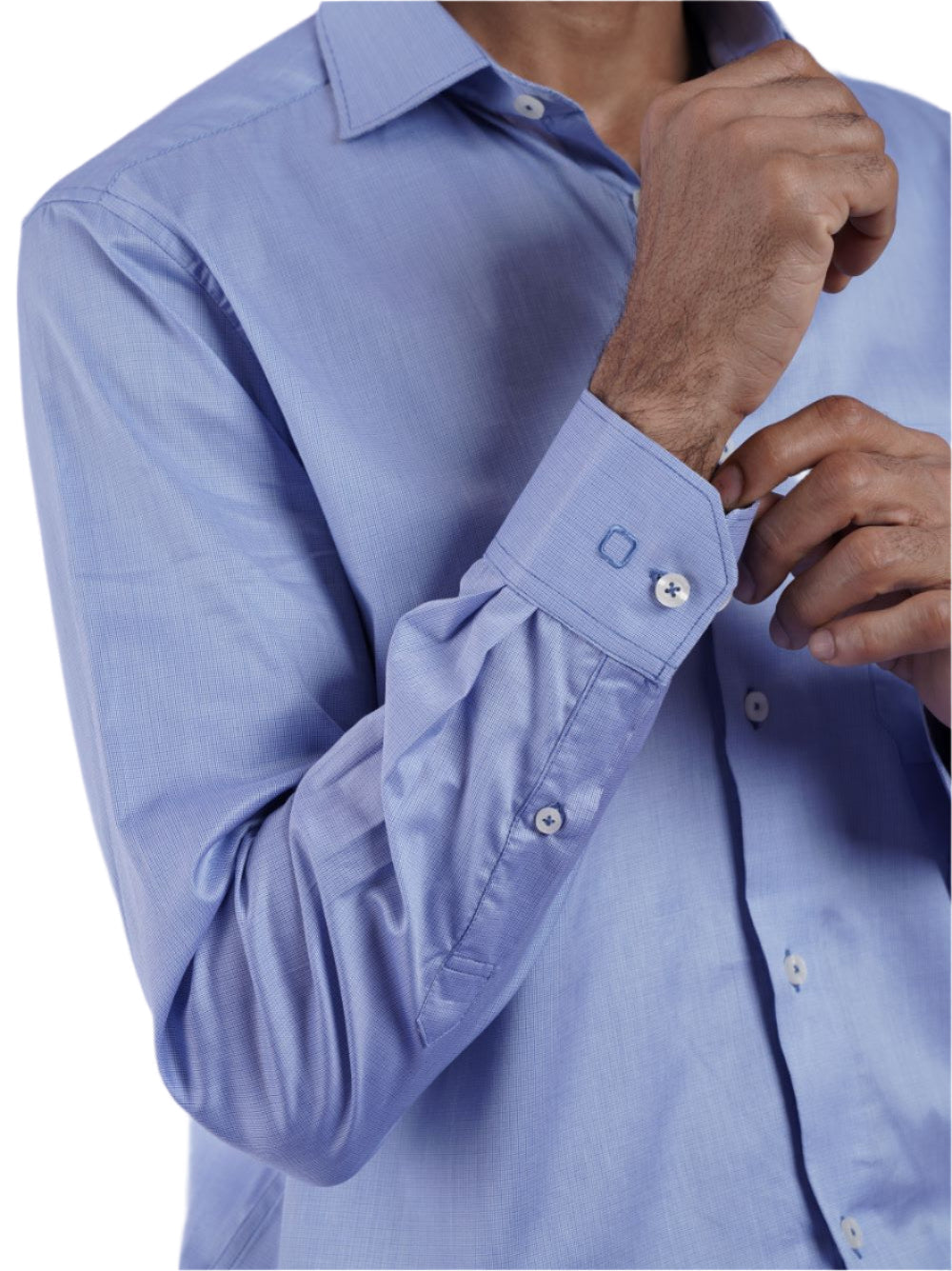 Men's Blue Formal Full Sleeves Shirt