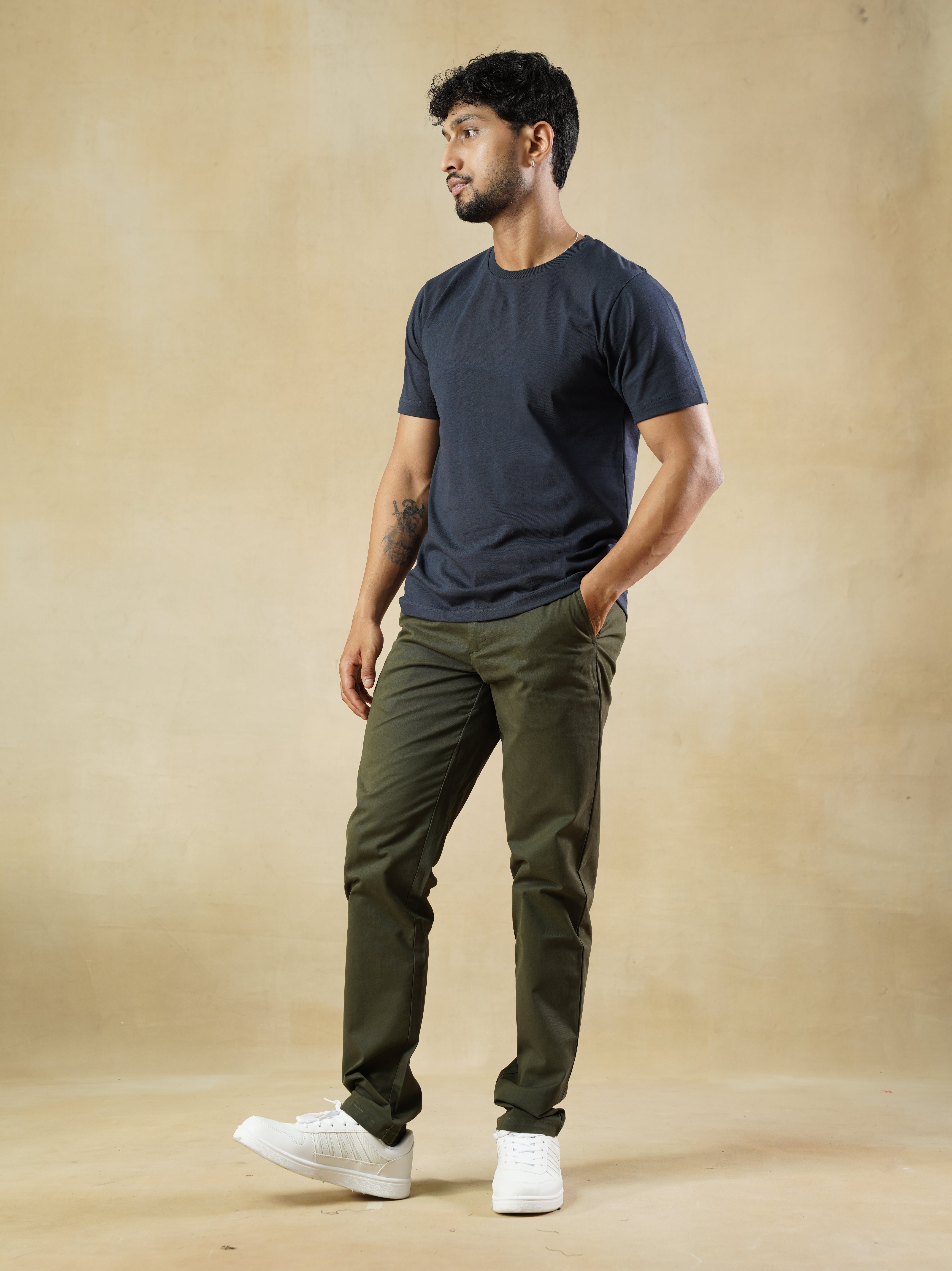 Men’s Navy Blue Crewneck T-Shirt