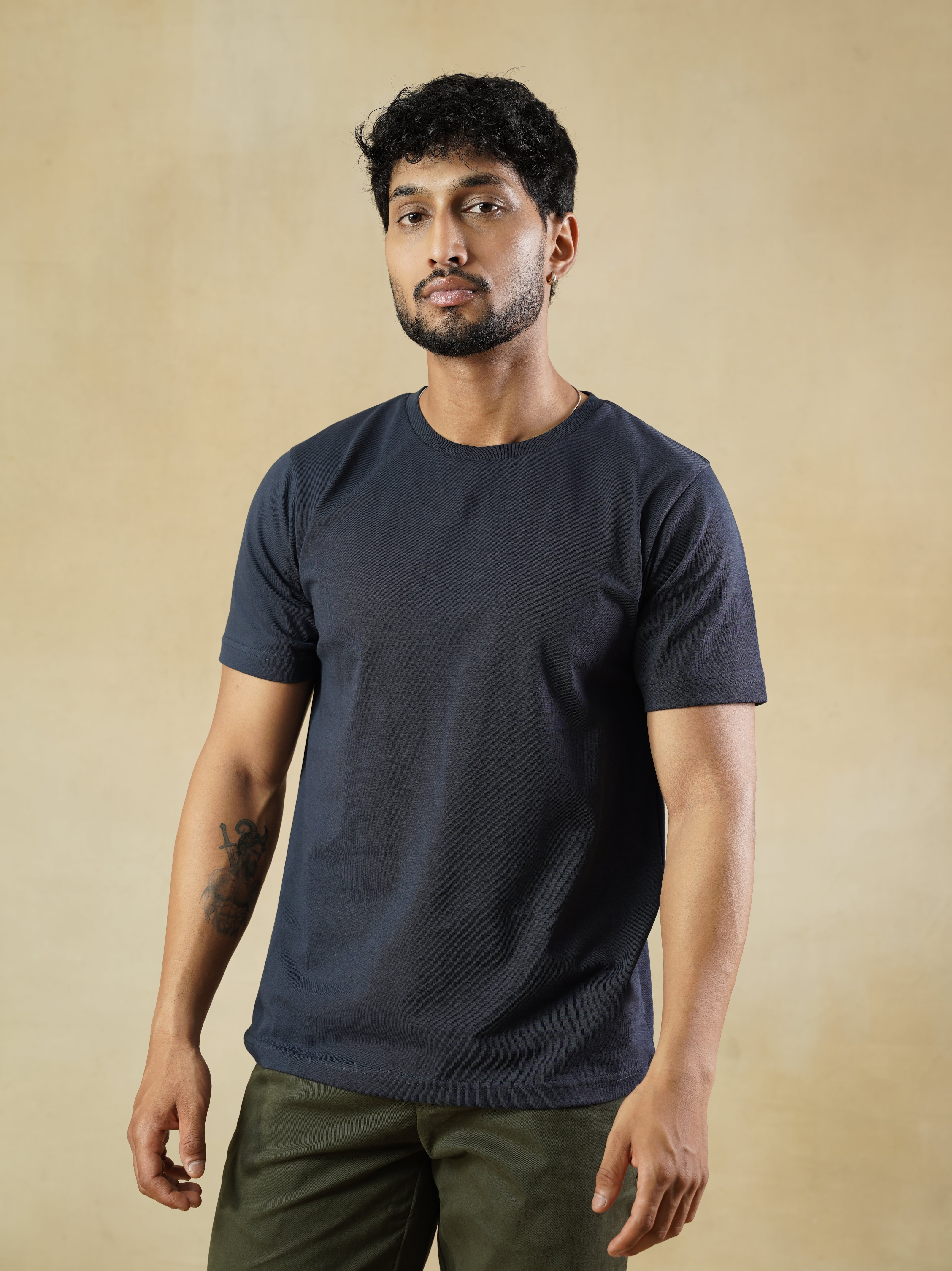 Men’s Navy Blue Crewneck T-Shirt