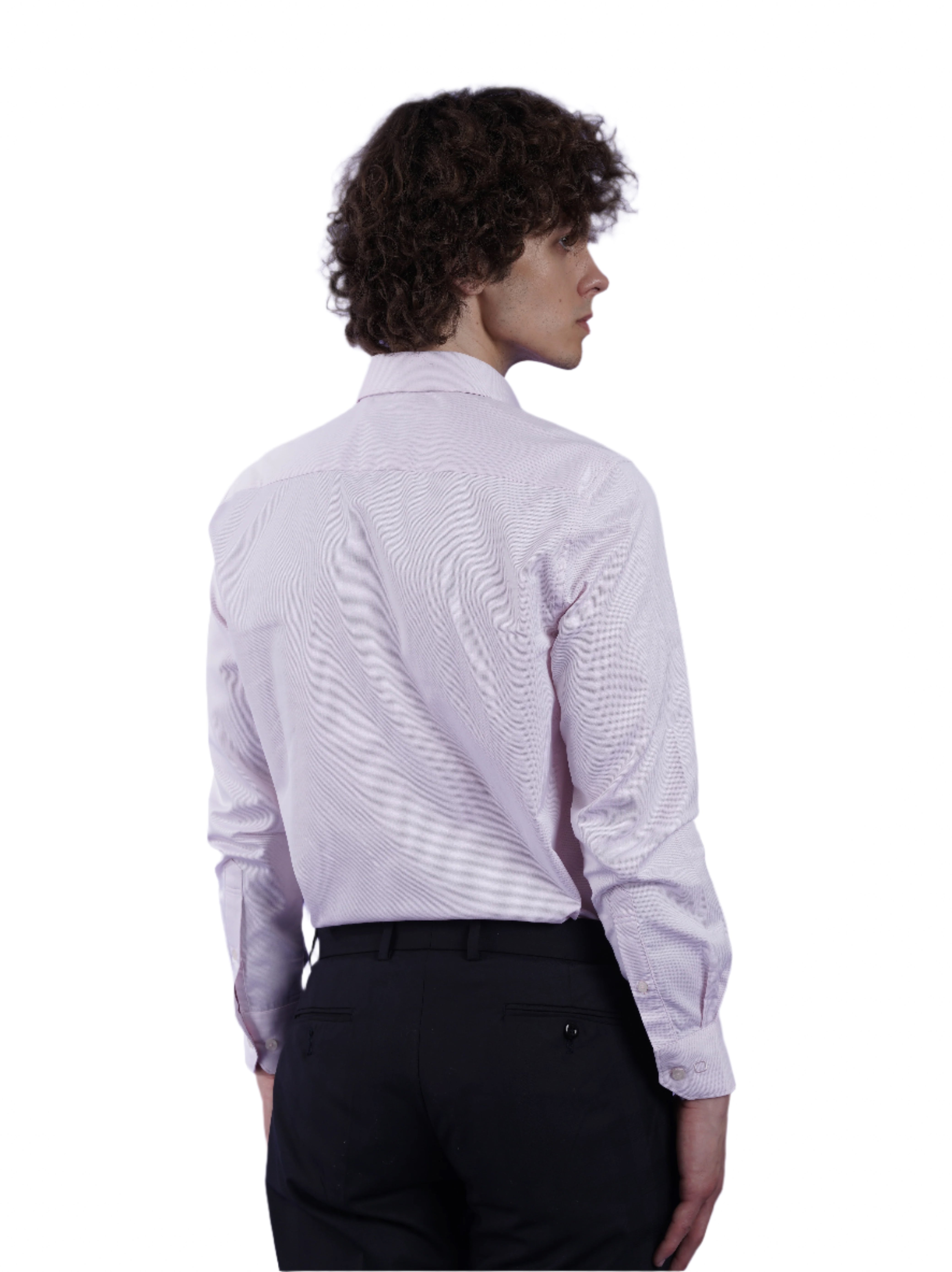 Men's Pink Formal Full Sleeves Shirt