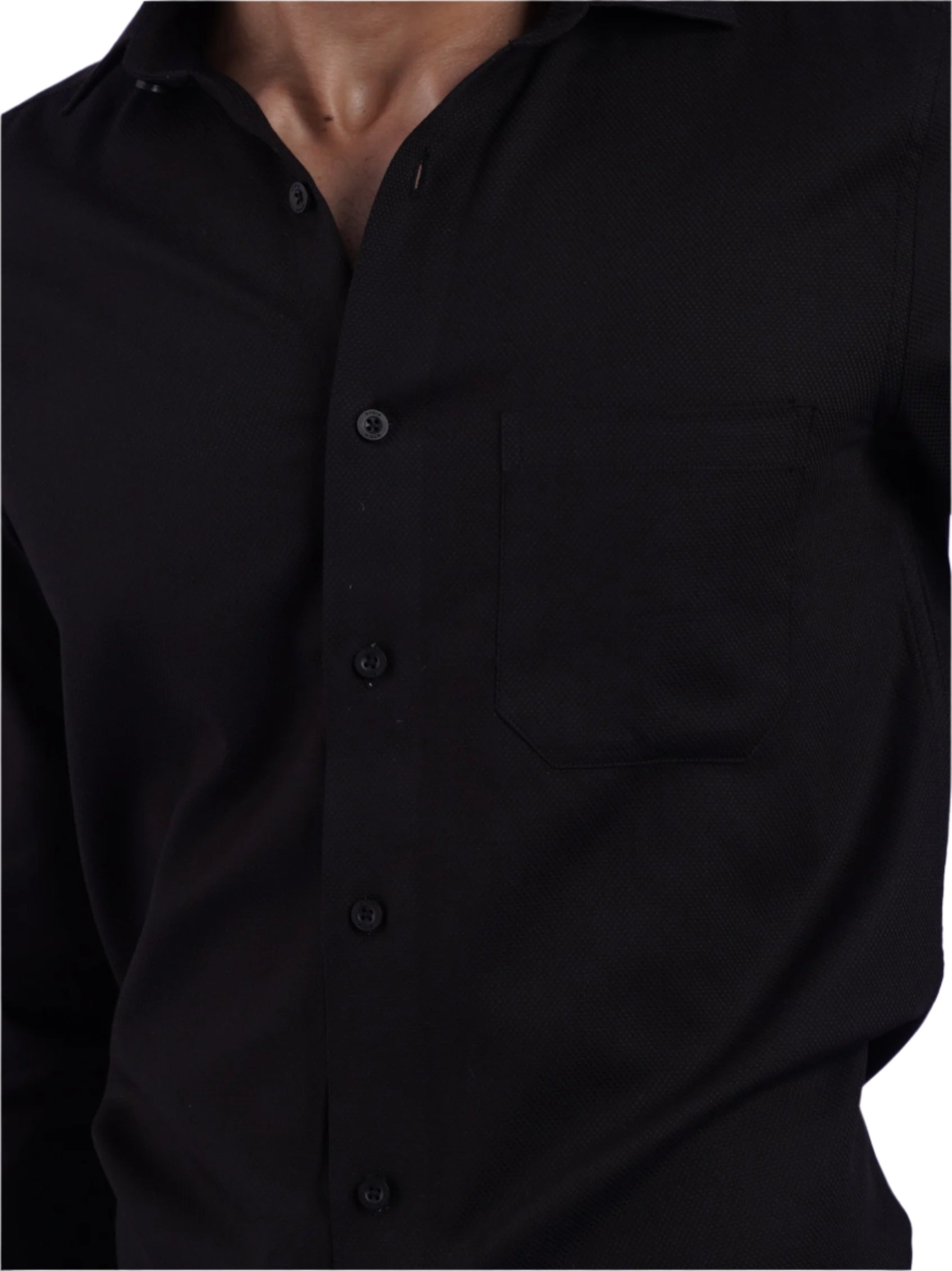 Men's Black Full Sleeves Formal Shirt