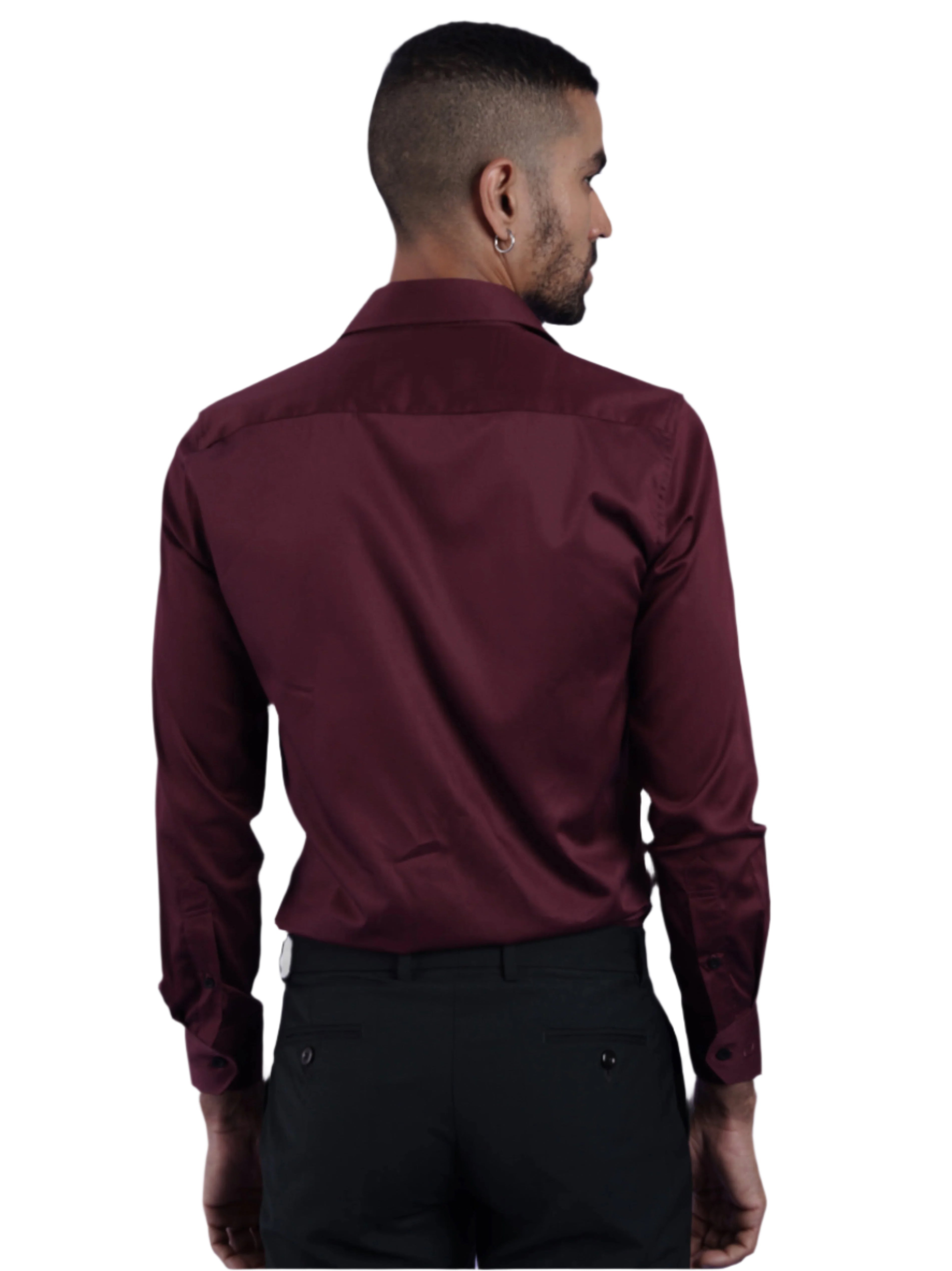 Men's Red Formal Full Sleeves Shirt