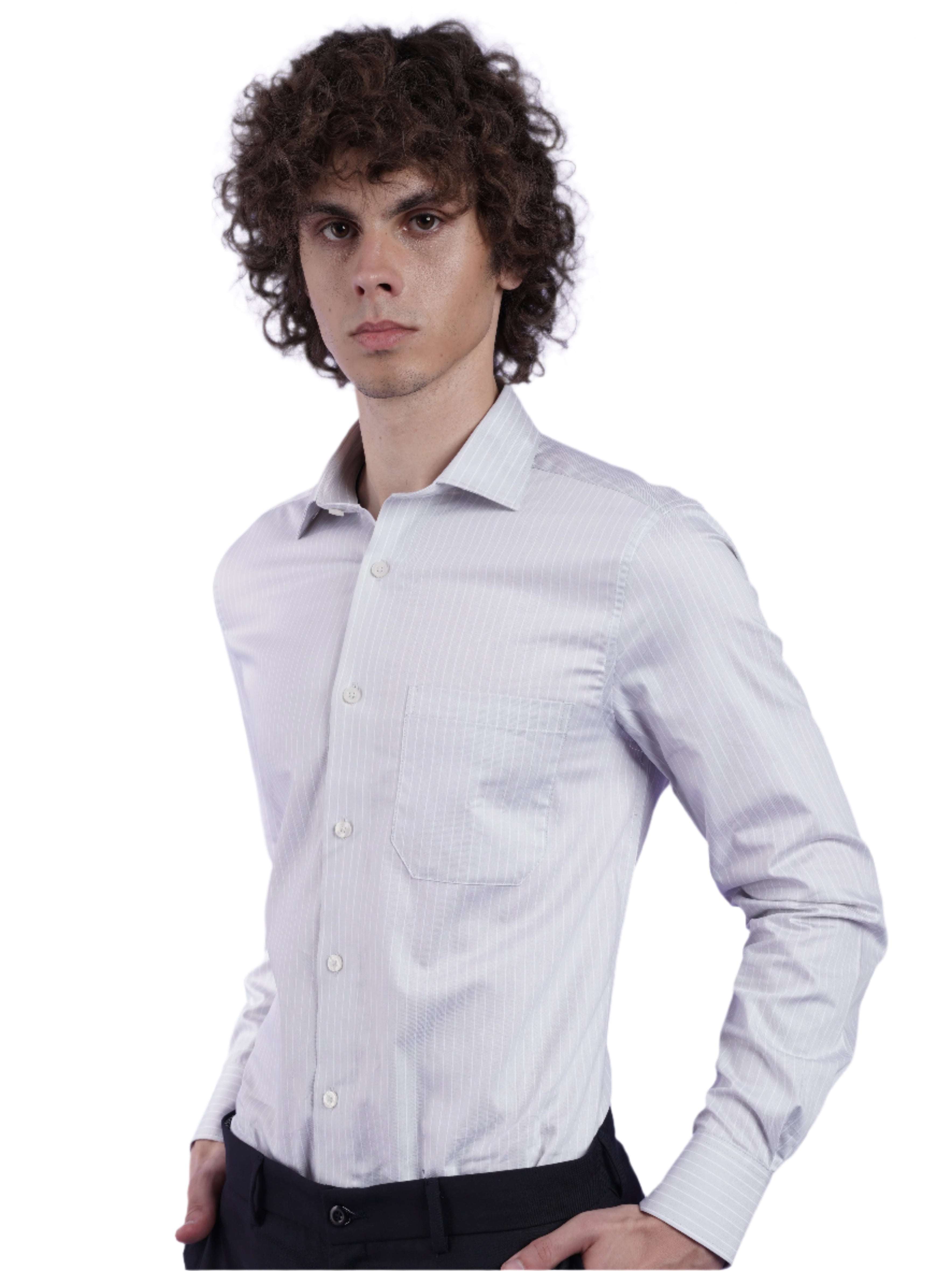Men's Striped Full Sleeves Formal Shirt