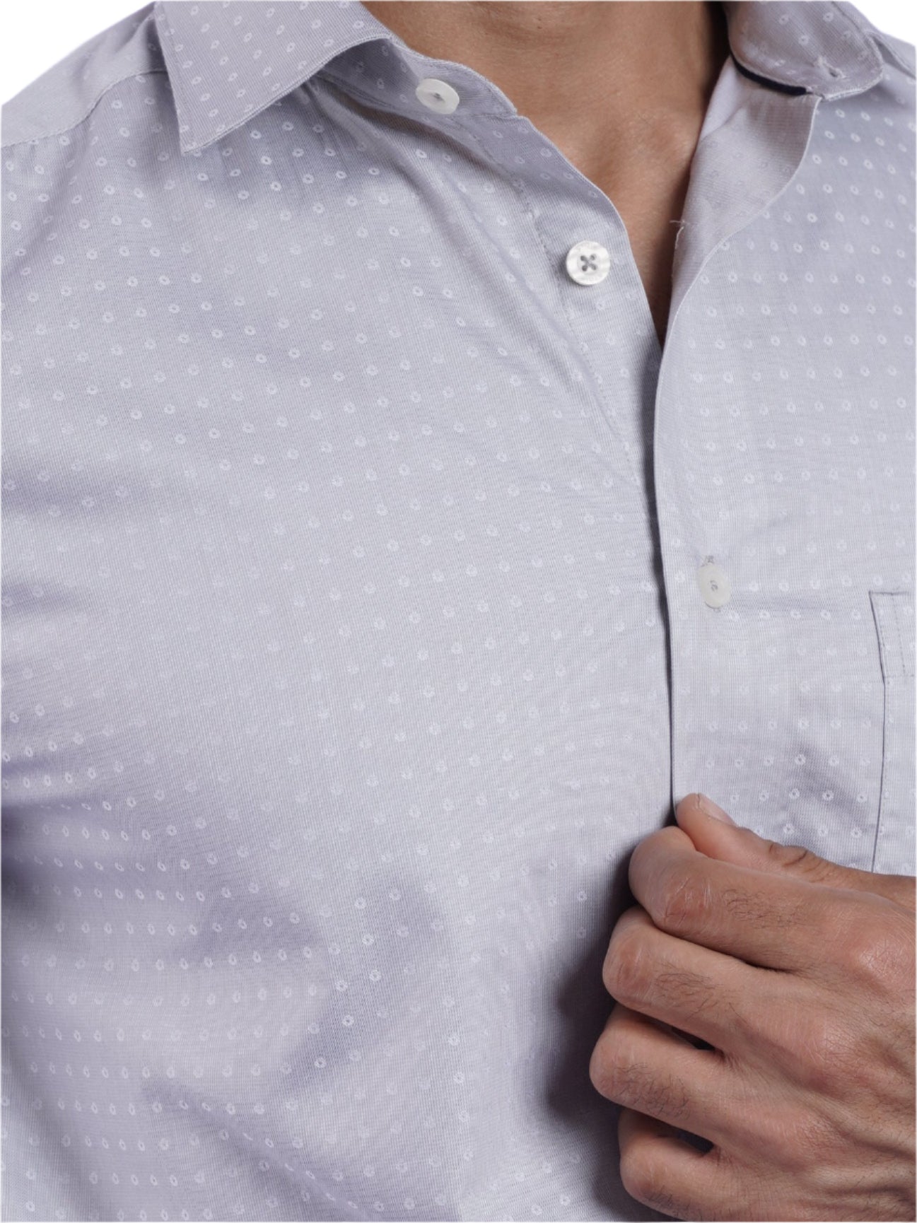 Men's Grey Full Sleeves Formal Shirt