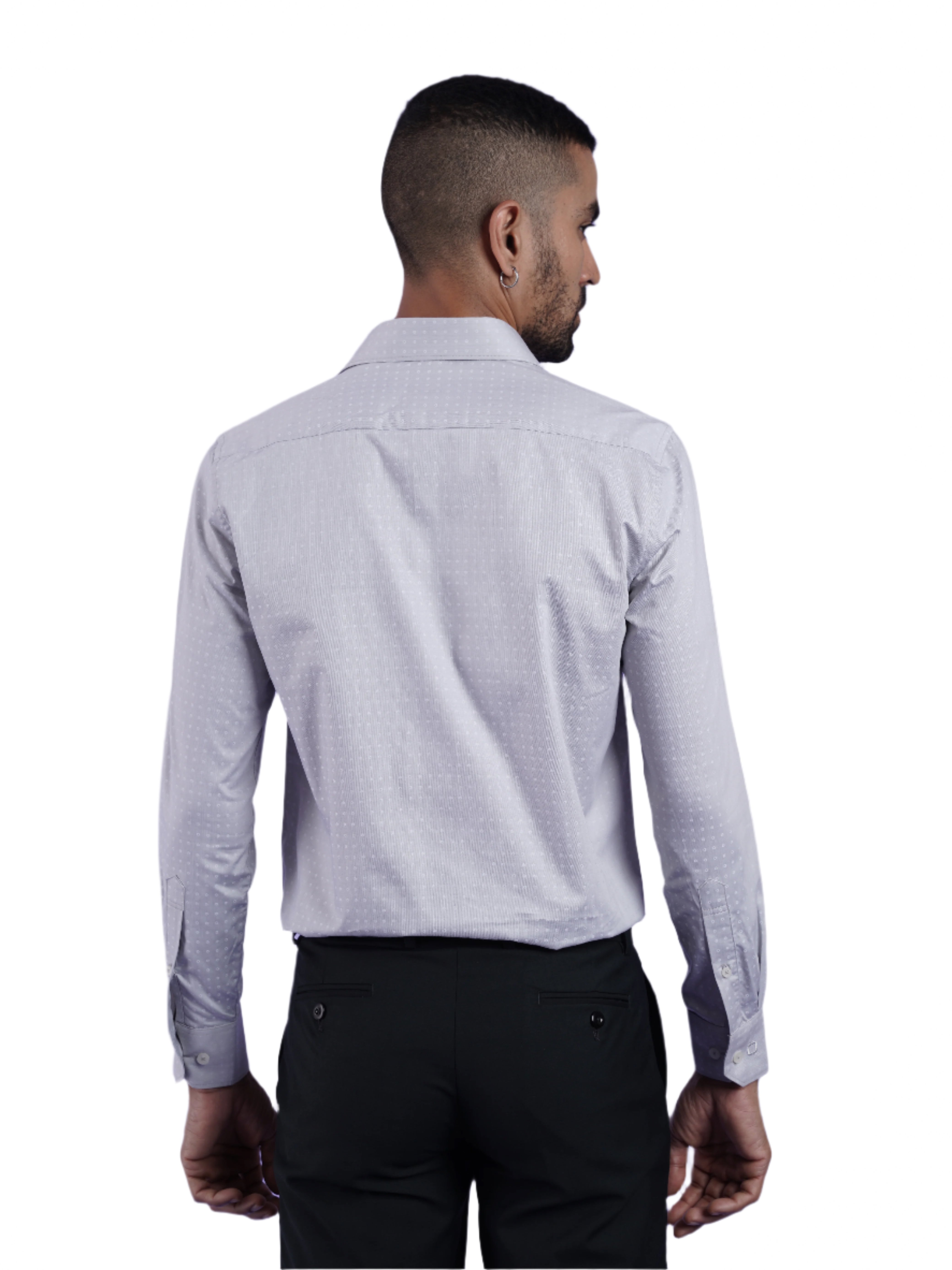 Men's Grey Full Sleeves Formal Shirt