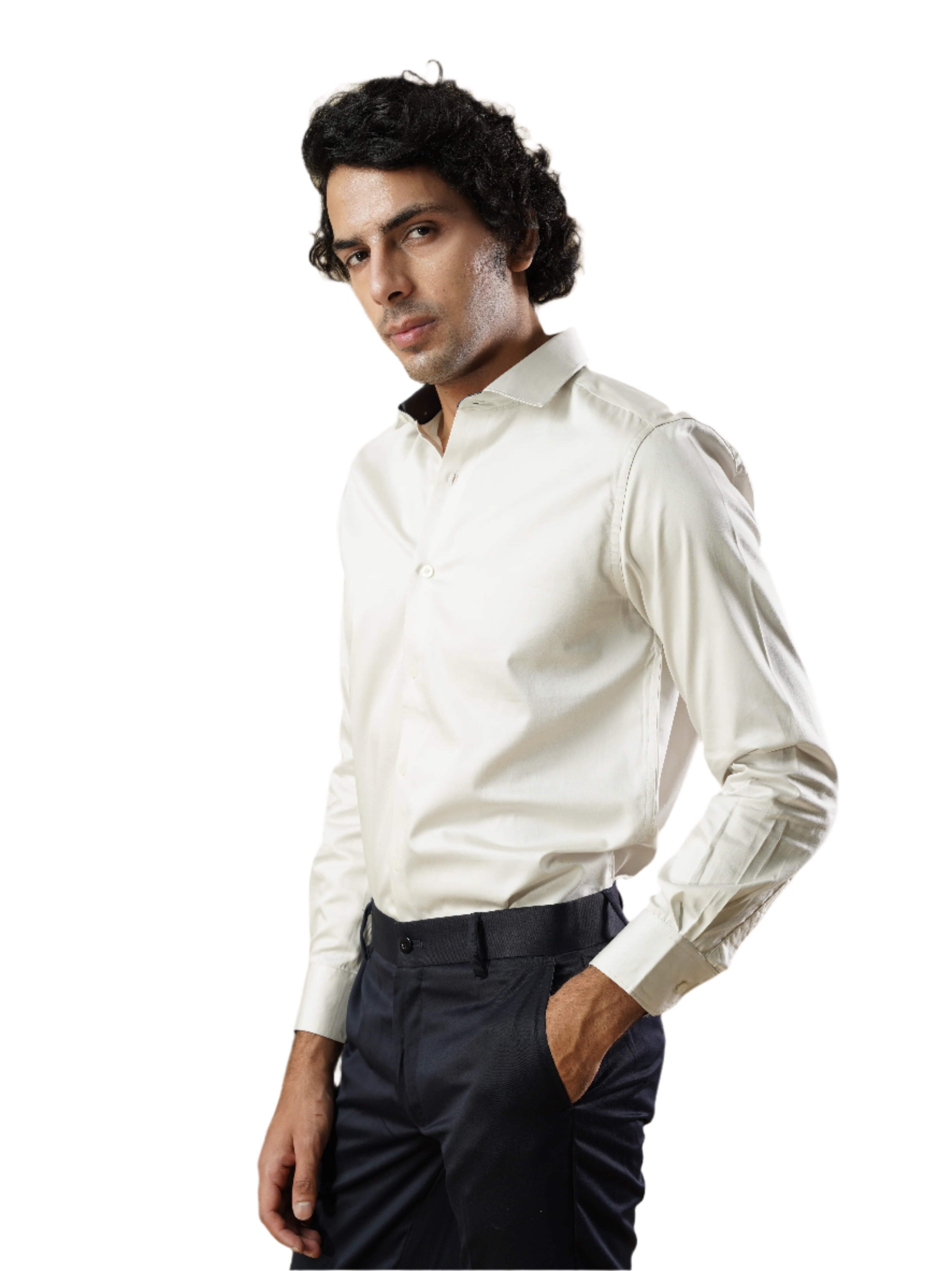 Men's White Formal Full Sleeves Shirt