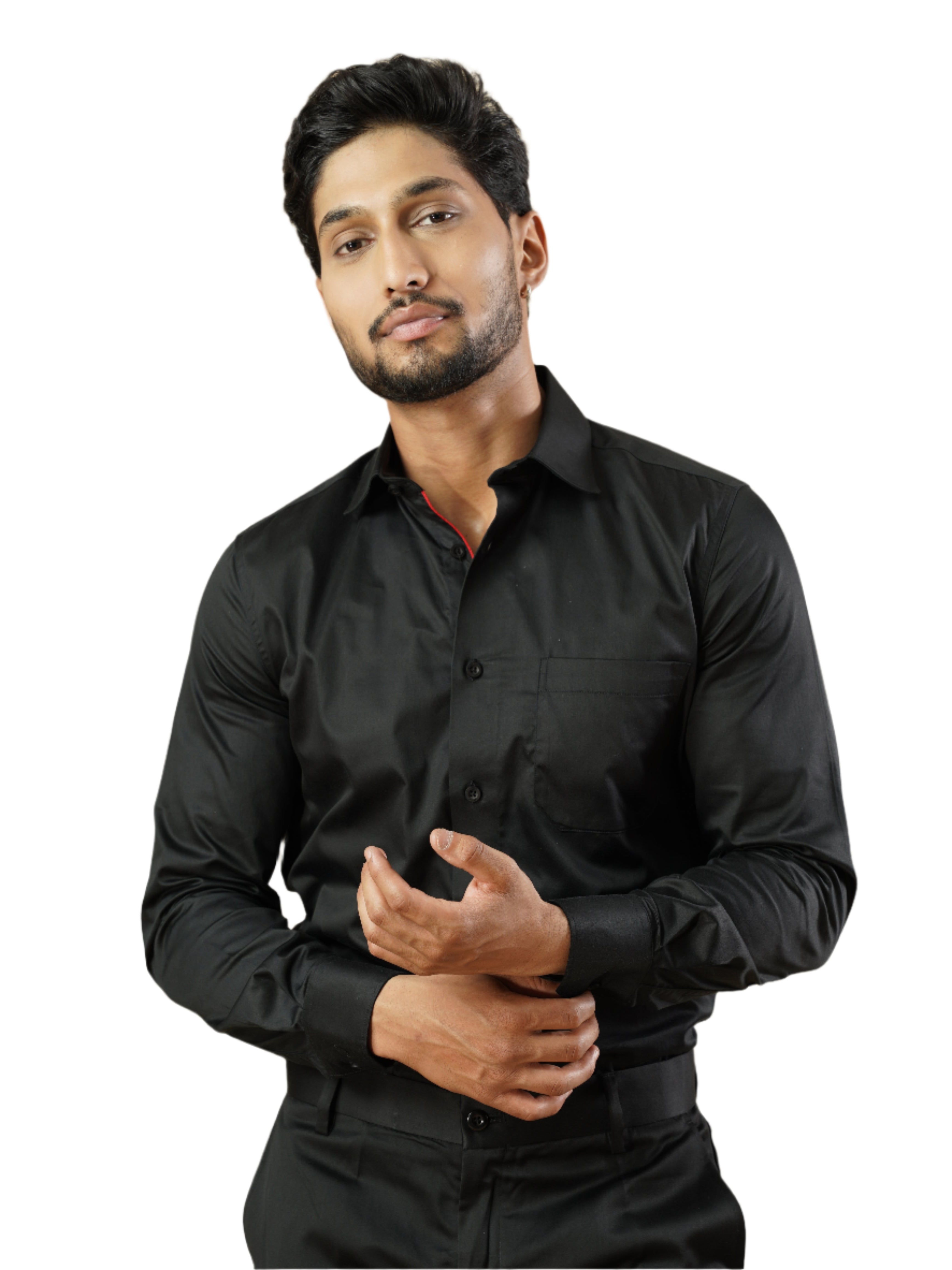 Men’s Black Formal Full Sleeves Shirt
