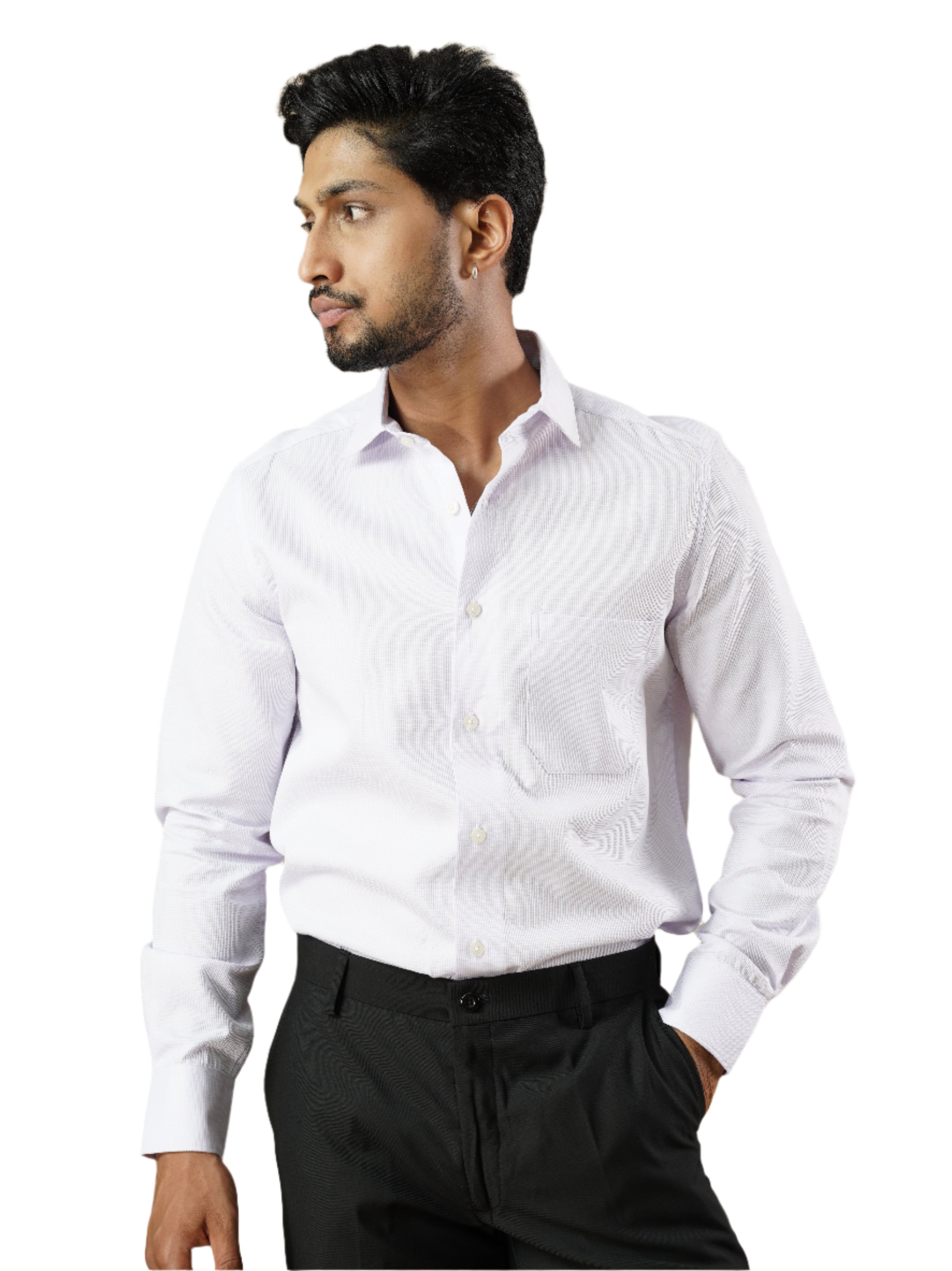 Men’s Lavender Formal Full Sleeves Shirt